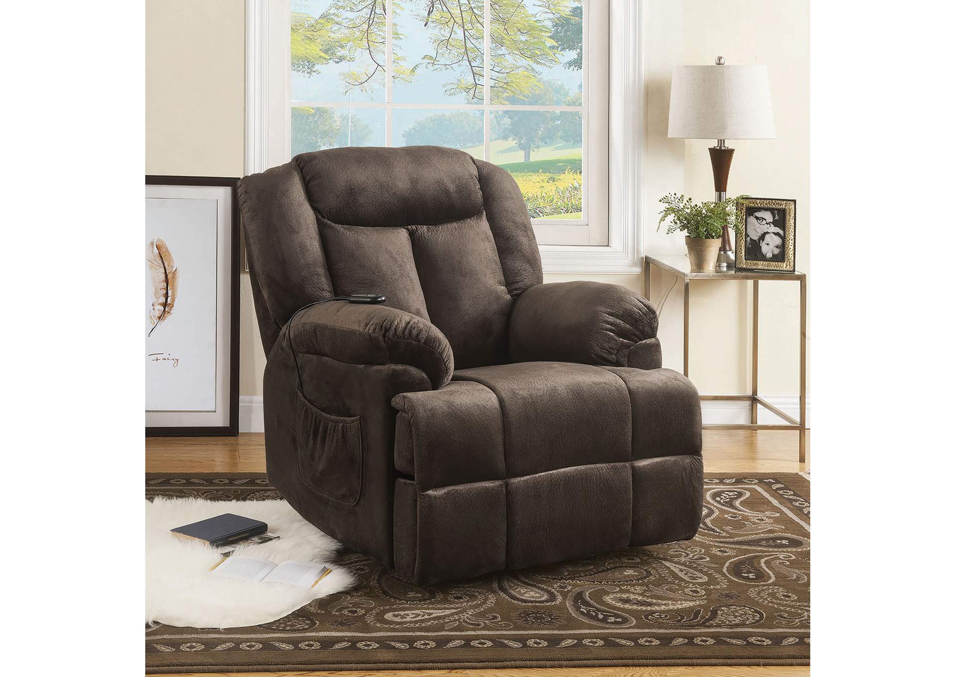 Chocolate Power Lift Recliner,ABF Coaster Furniture