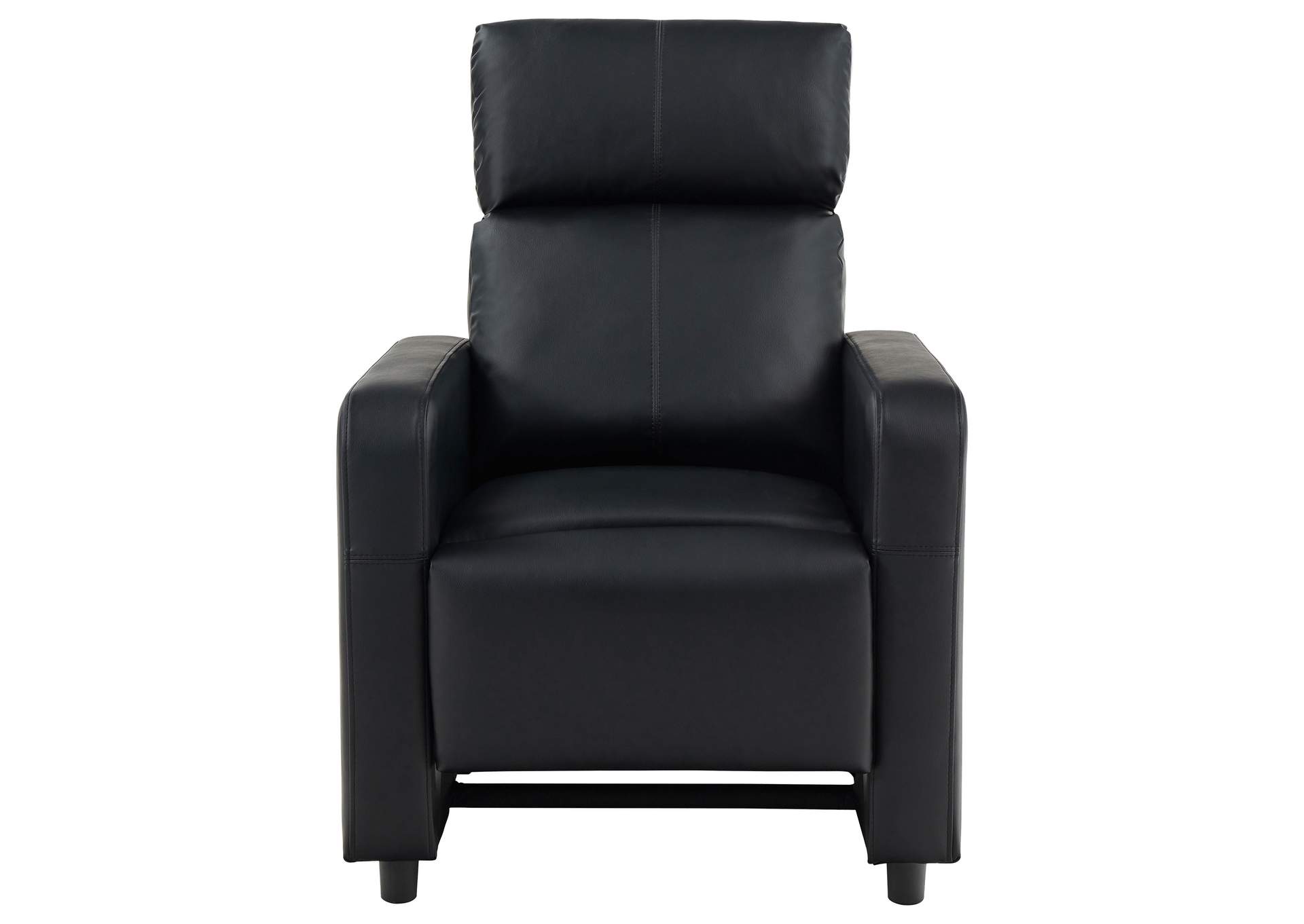 Toohey Upholstered Tufted Recliner Living Room Set Black,Coaster Furniture