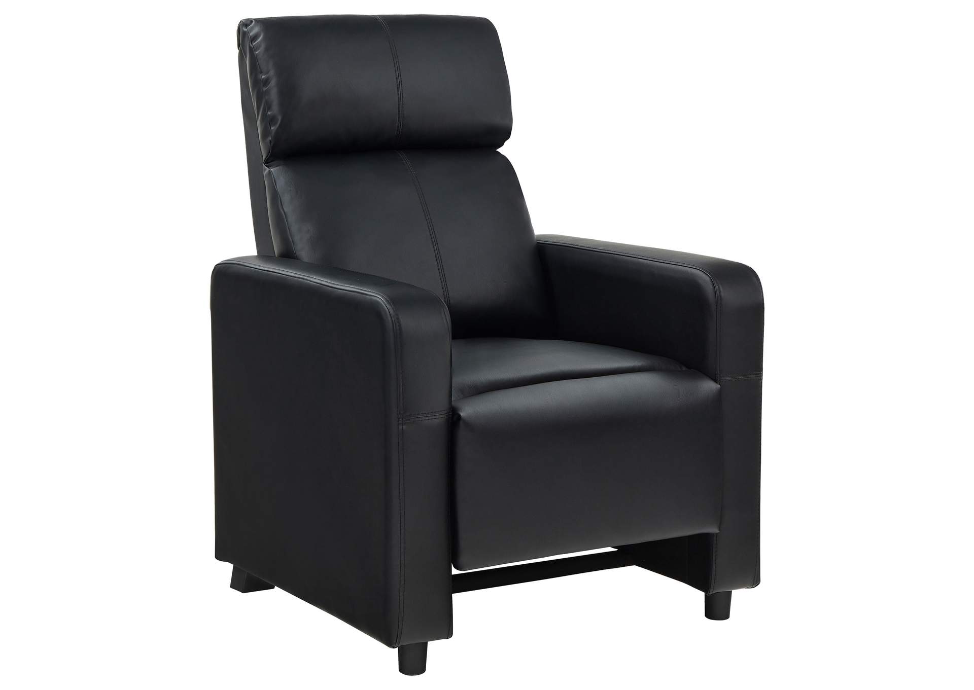 Toohey Upholstered Tufted Recliner Living Room Set Black,Coaster Furniture