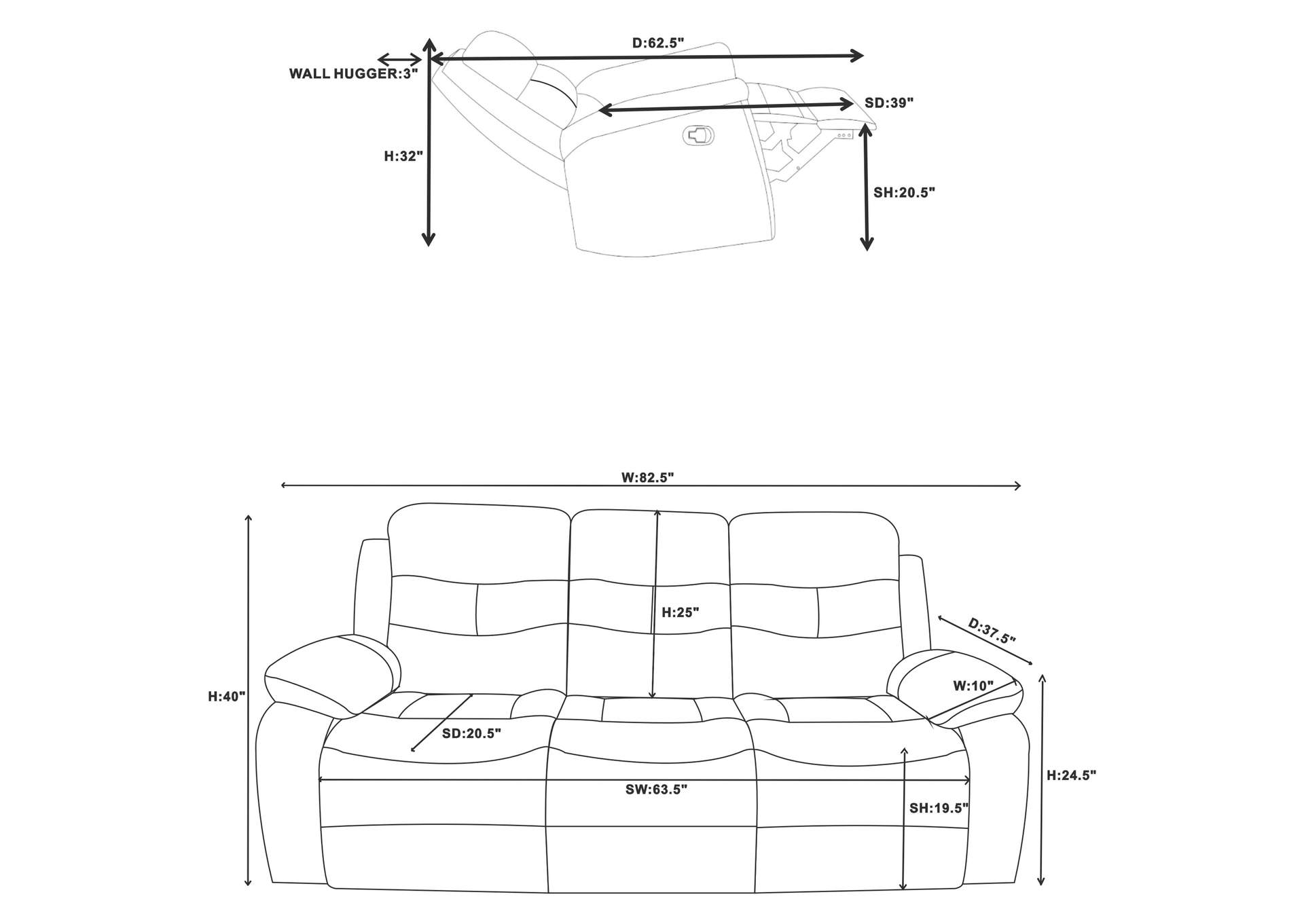 MOTION SOFA,Coaster Furniture