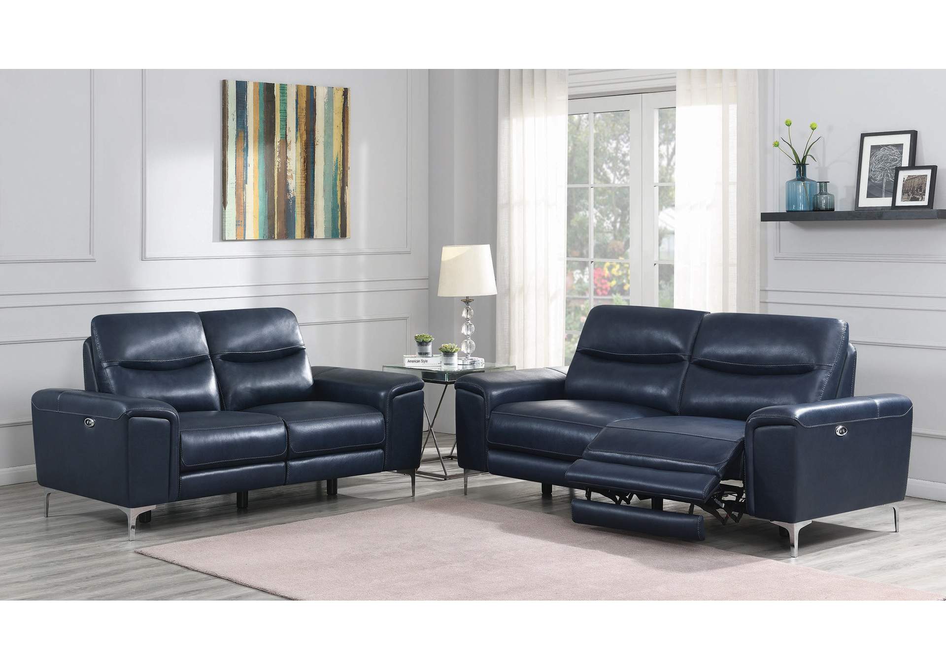 Ink Blue 2 Piece Sofa Set,Coaster Furniture