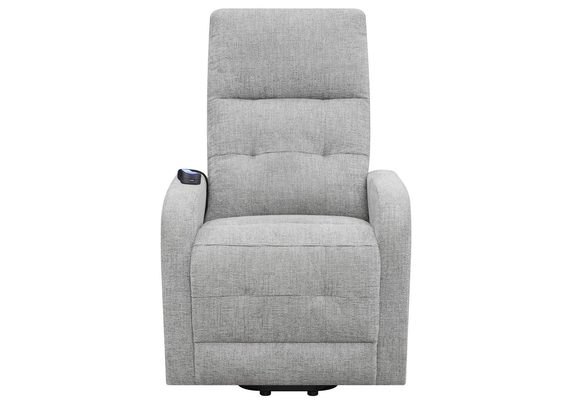 Howie Tufted Upholstered Power Lift Recliner Grey,Coaster Furniture