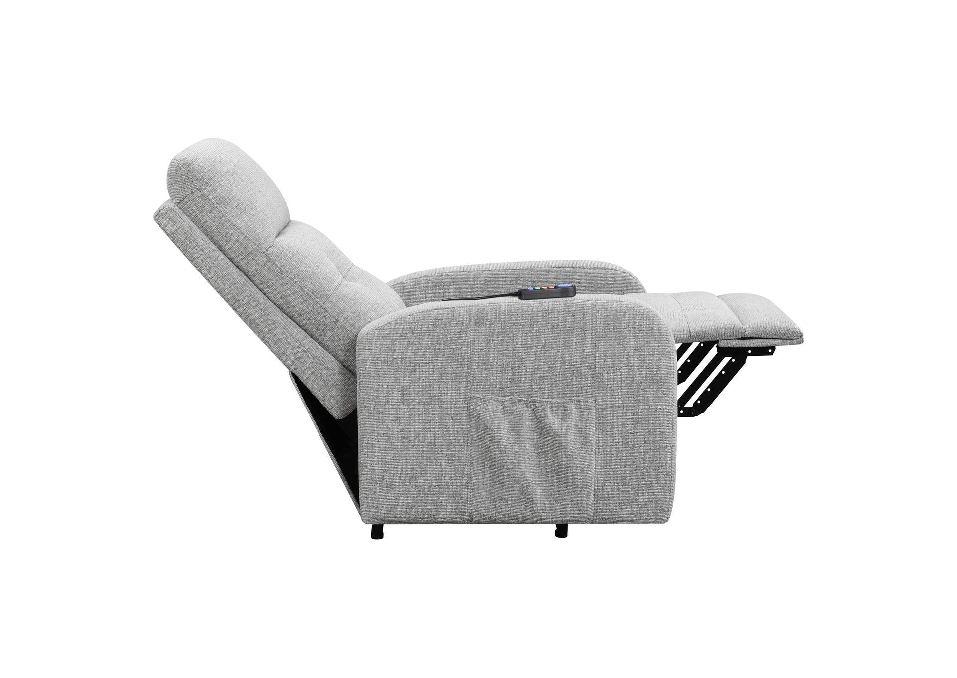 Howie Tufted Upholstered Power Lift Recliner Grey,Coaster Furniture