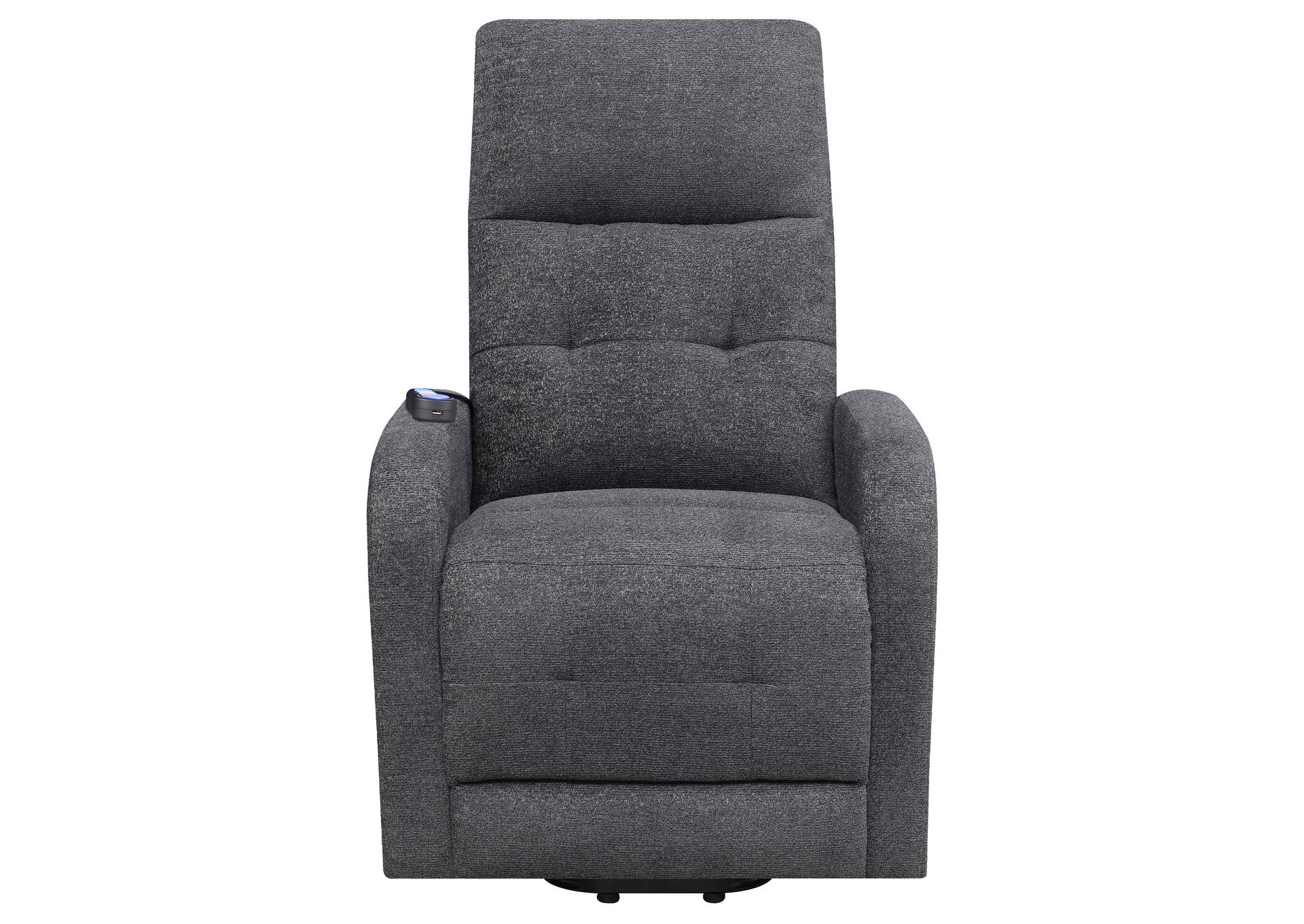 Howie Tufted Upholstered Power Lift Recliner Charcoal,Coaster Furniture