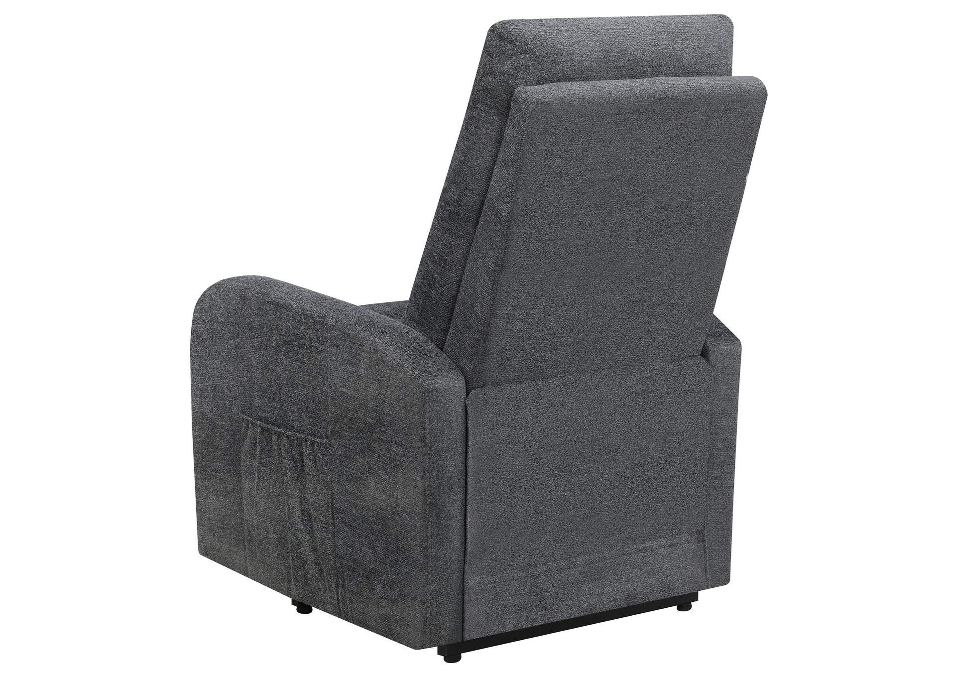 Howie Tufted Upholstered Power Lift Recliner Charcoal,Coaster Furniture