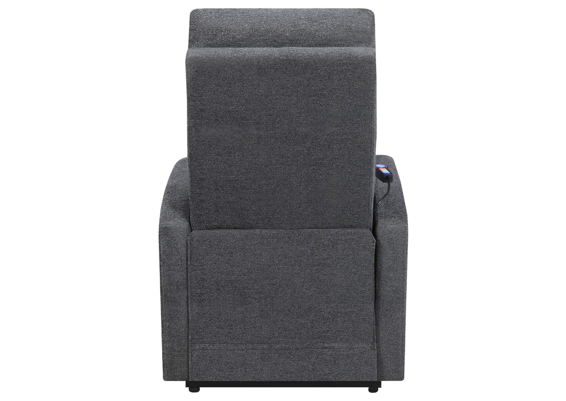 Howie Tufted Upholstered Power Lift Recliner Charcoal,Coaster Furniture