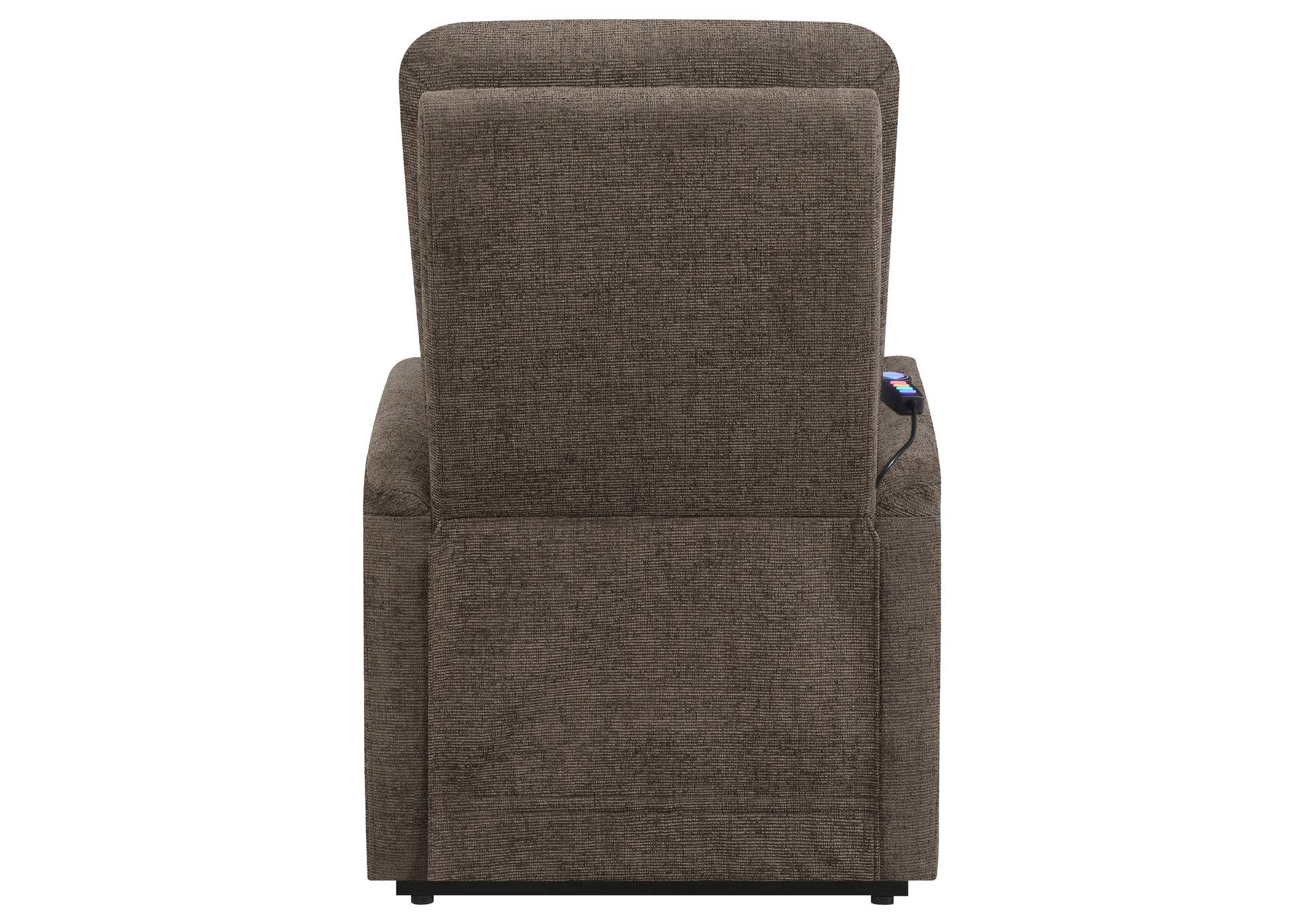 Henrietta Power Lift Recliner with Storage Pocket Brown,Coaster Furniture