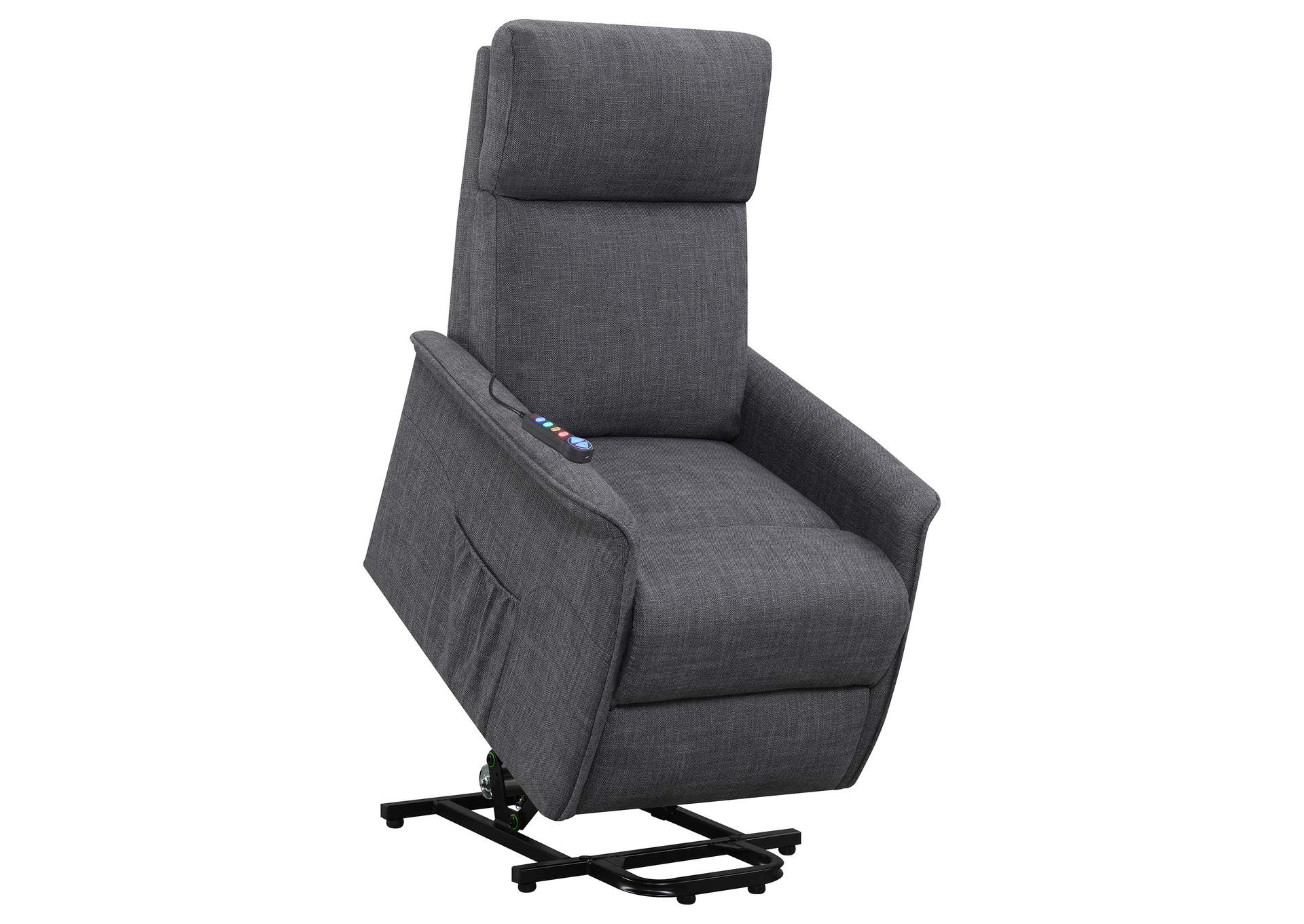 Herrera Power Lift Recliner with Wired Remote Charcoal,Coaster Furniture