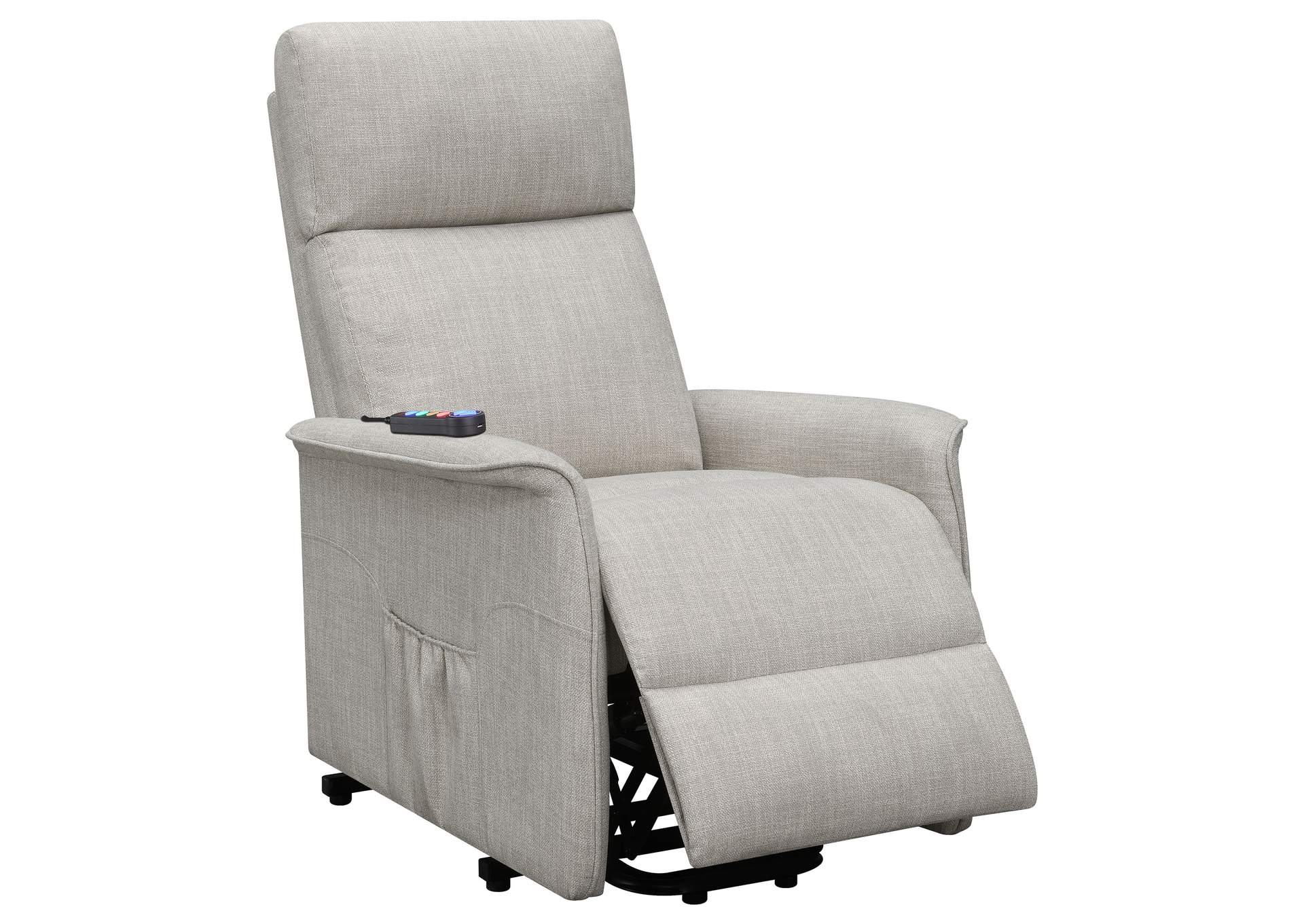 Herrera Power Lift Recliner with Wired Remote Beige,Coaster Furniture