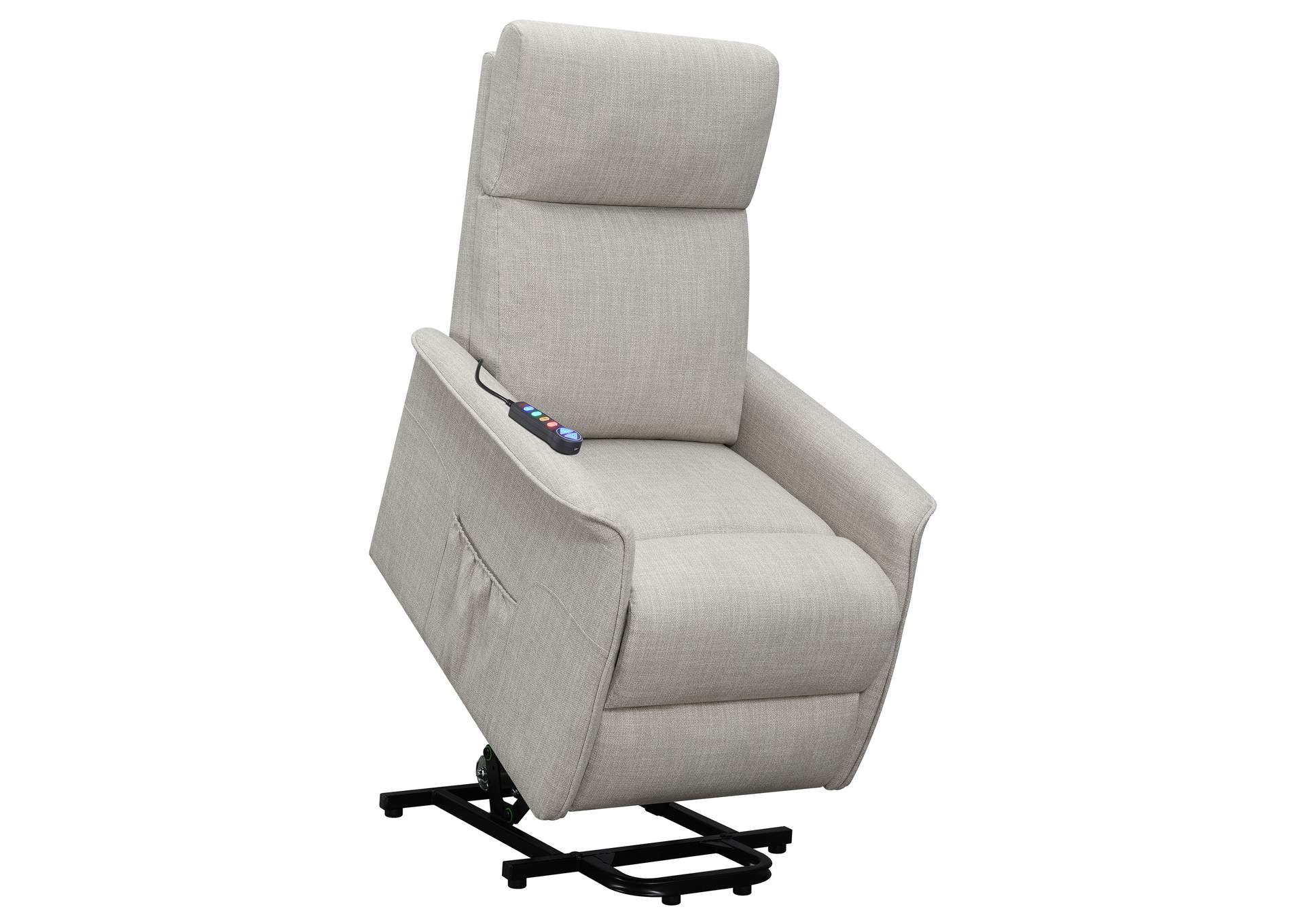 Herrera Power Lift Recliner with Wired Remote Beige,Coaster Furniture