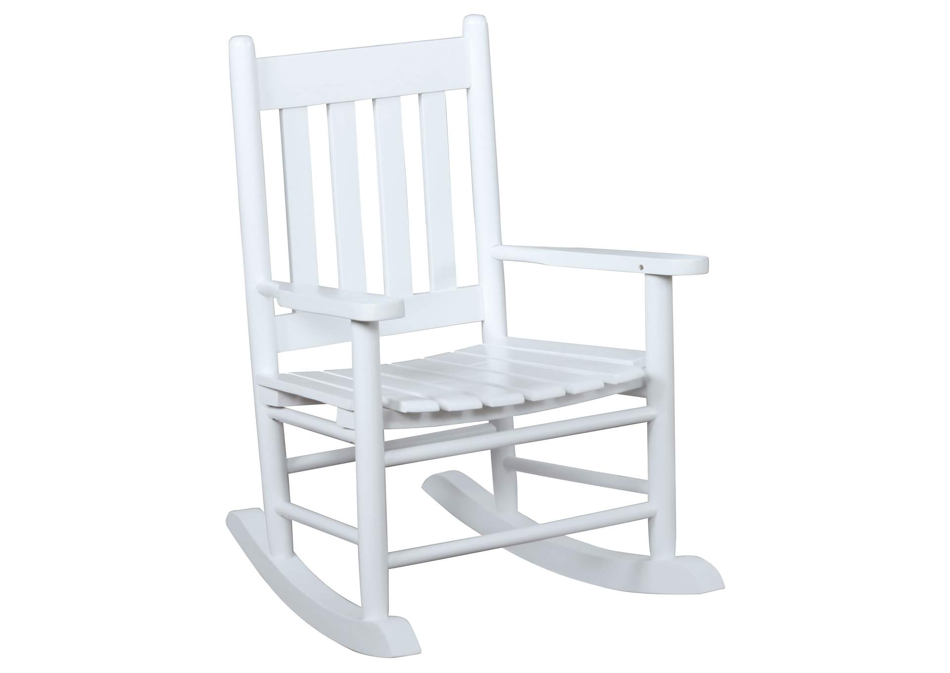 Annie Slat Back Youth Rocking Chair White,Coaster Furniture