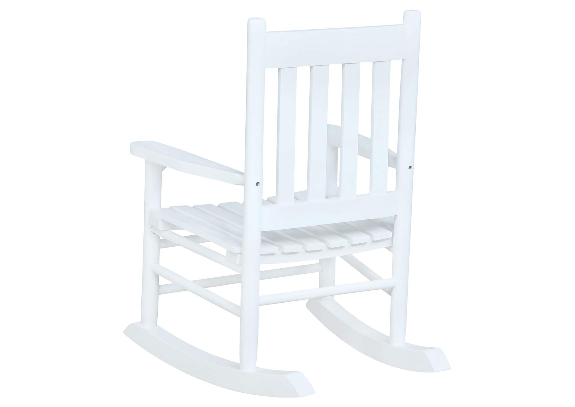 Annie Slat Back Youth Rocking Chair White,Coaster Furniture