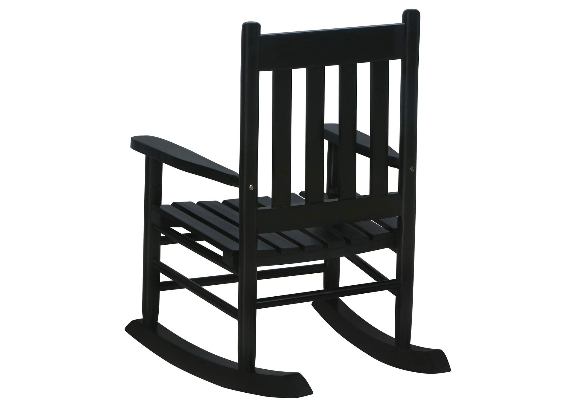 Annie Slat Back Youth Rocking Chair Black,Coaster Furniture