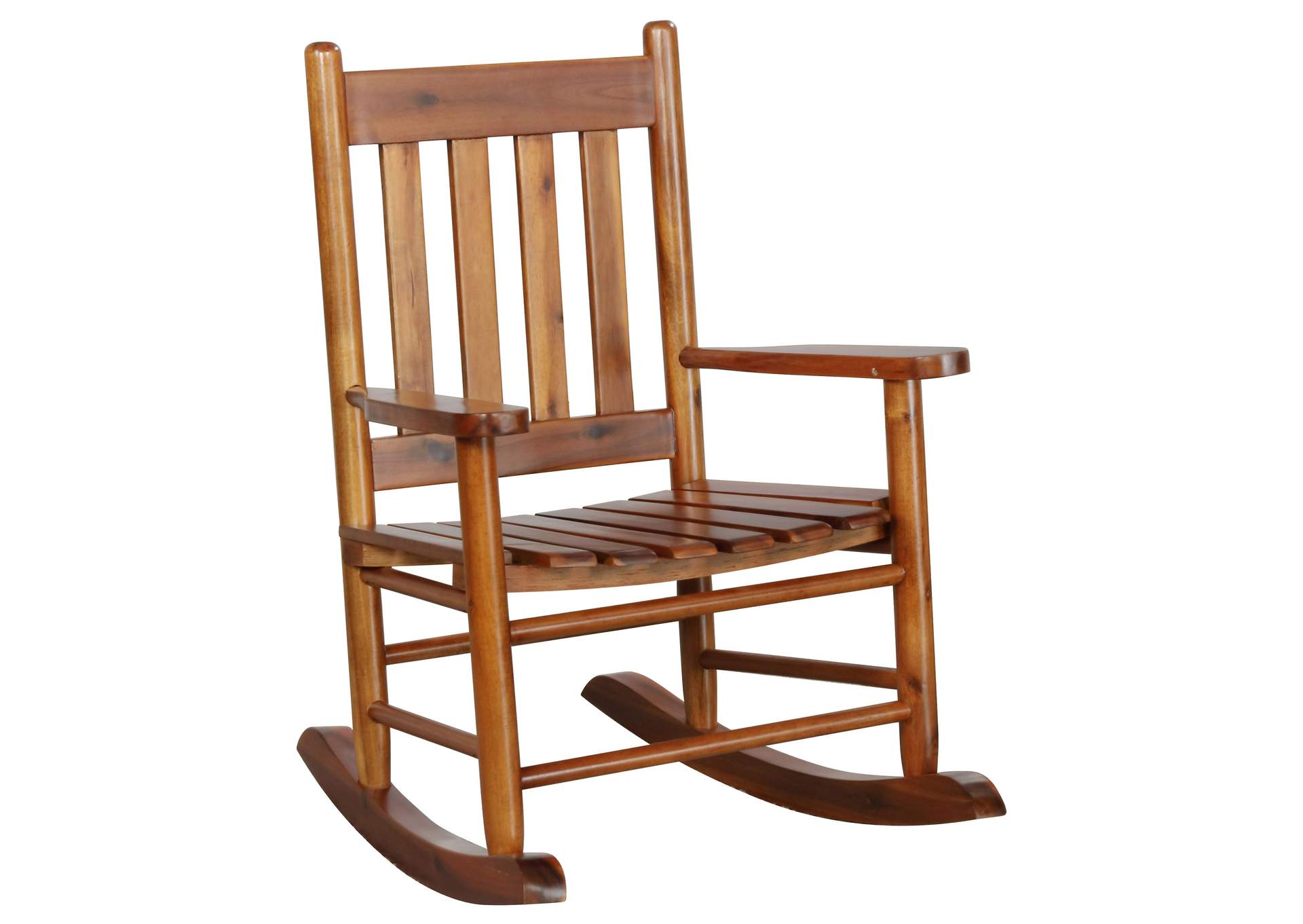 Annie Slat Back Youth Rocking Chair Golden Brown,Coaster Furniture