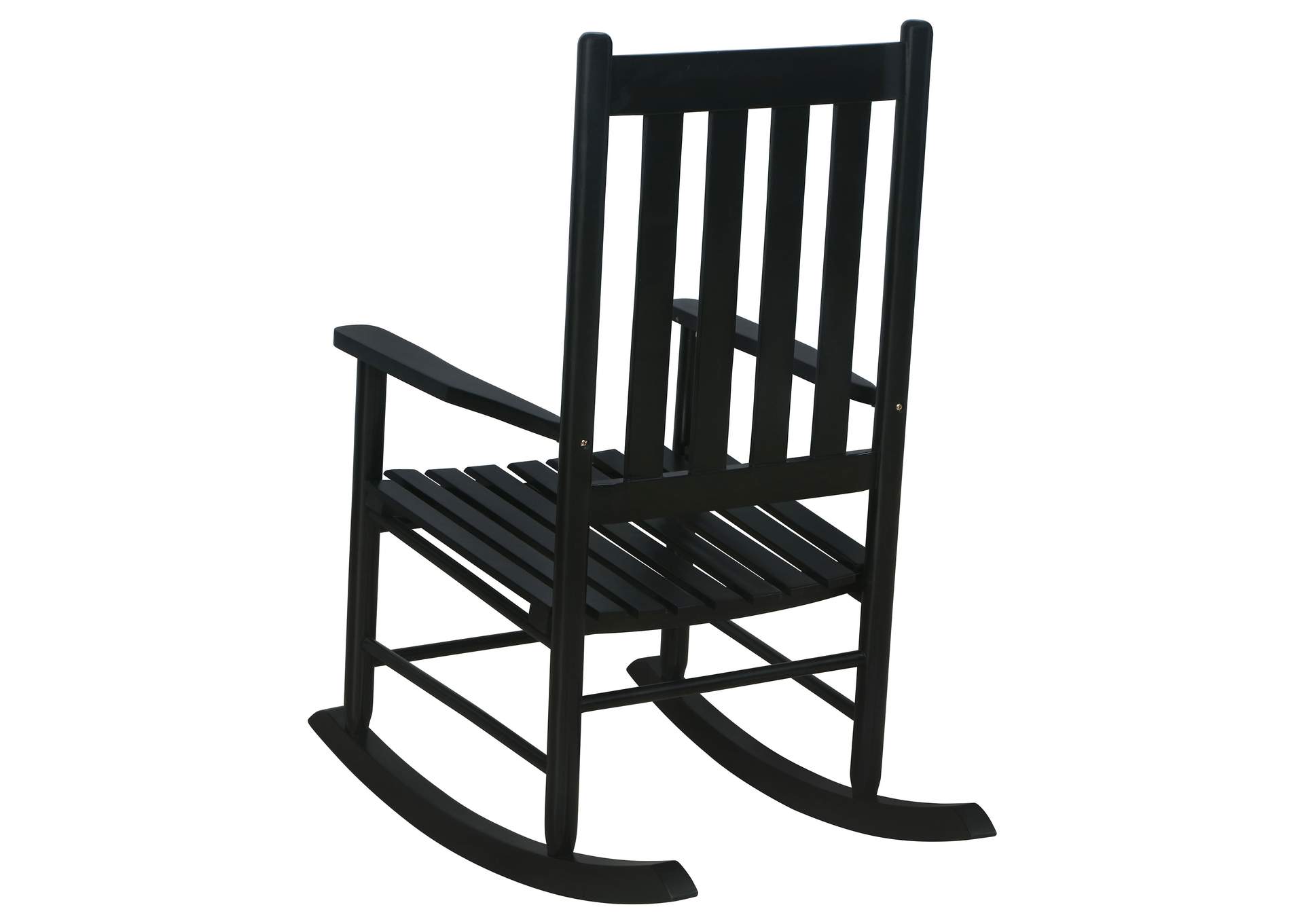 Annie Slat Back Wooden Rocking Chair Black,Coaster Furniture