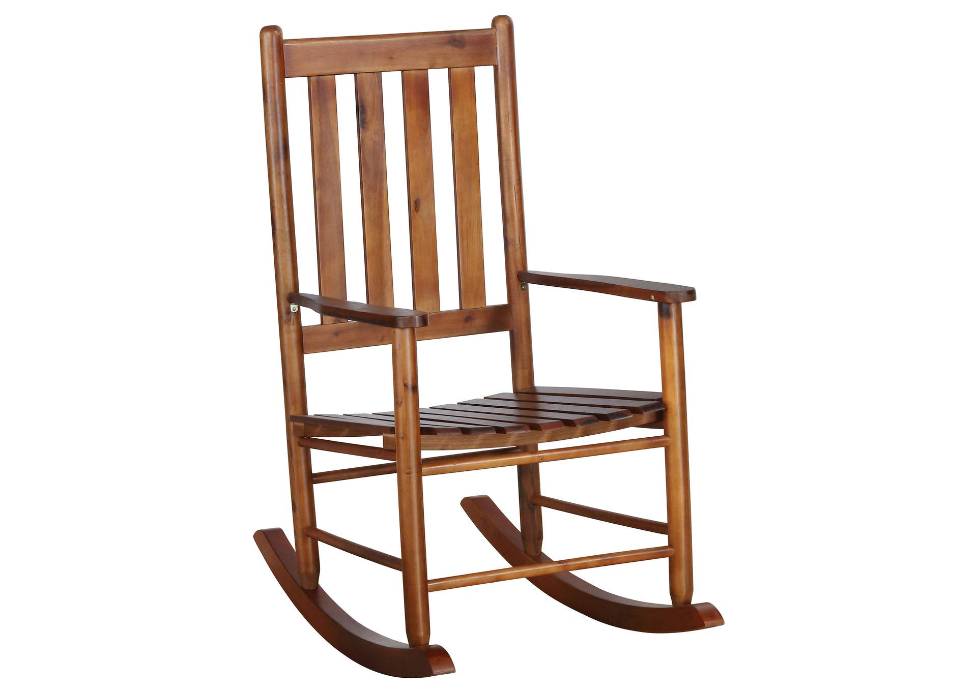 Annie Slat Back Wooden Rocking Chair Golden Brown,Coaster Furniture