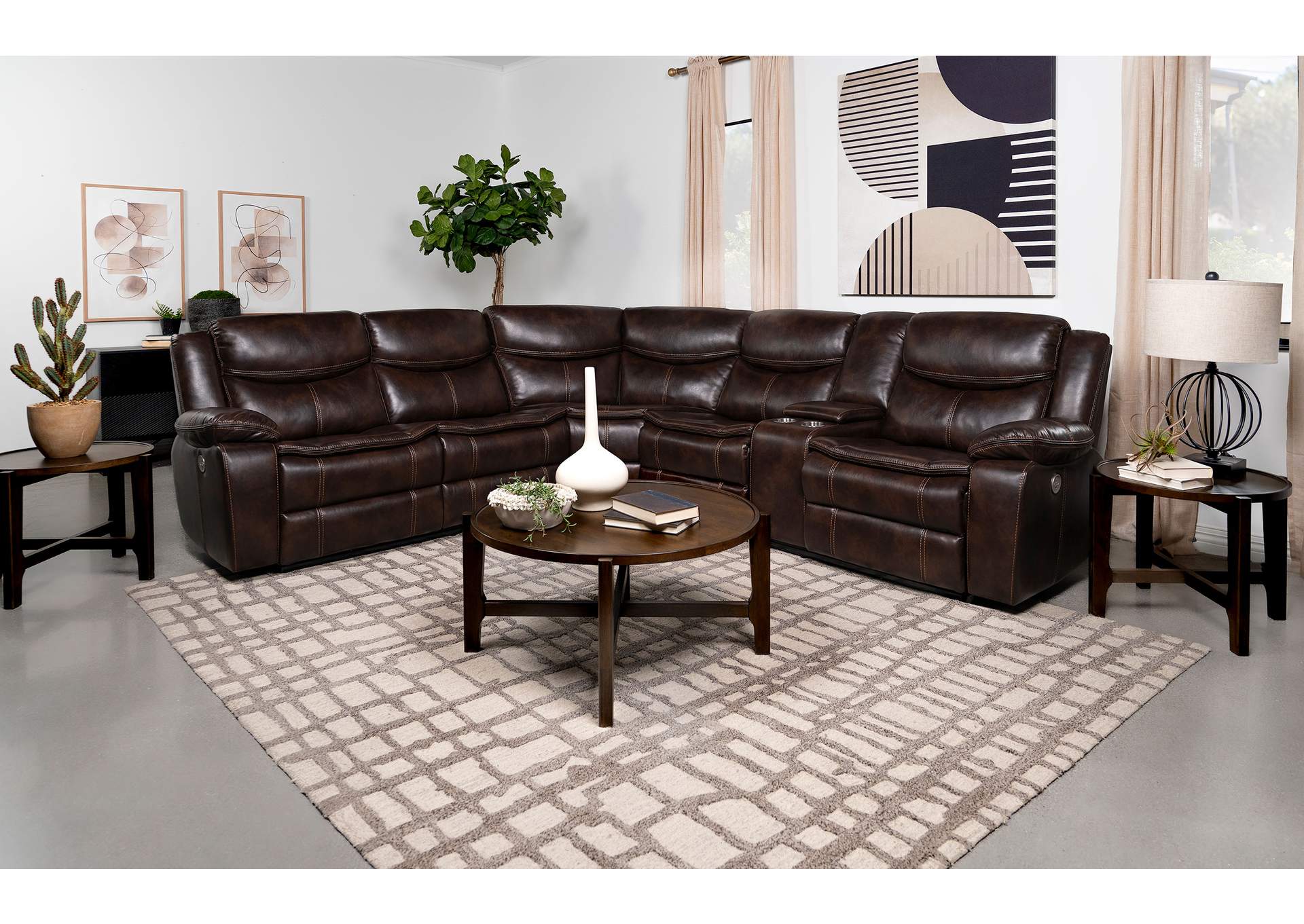 3 PC POWER SECTIONAL,Coaster Furniture