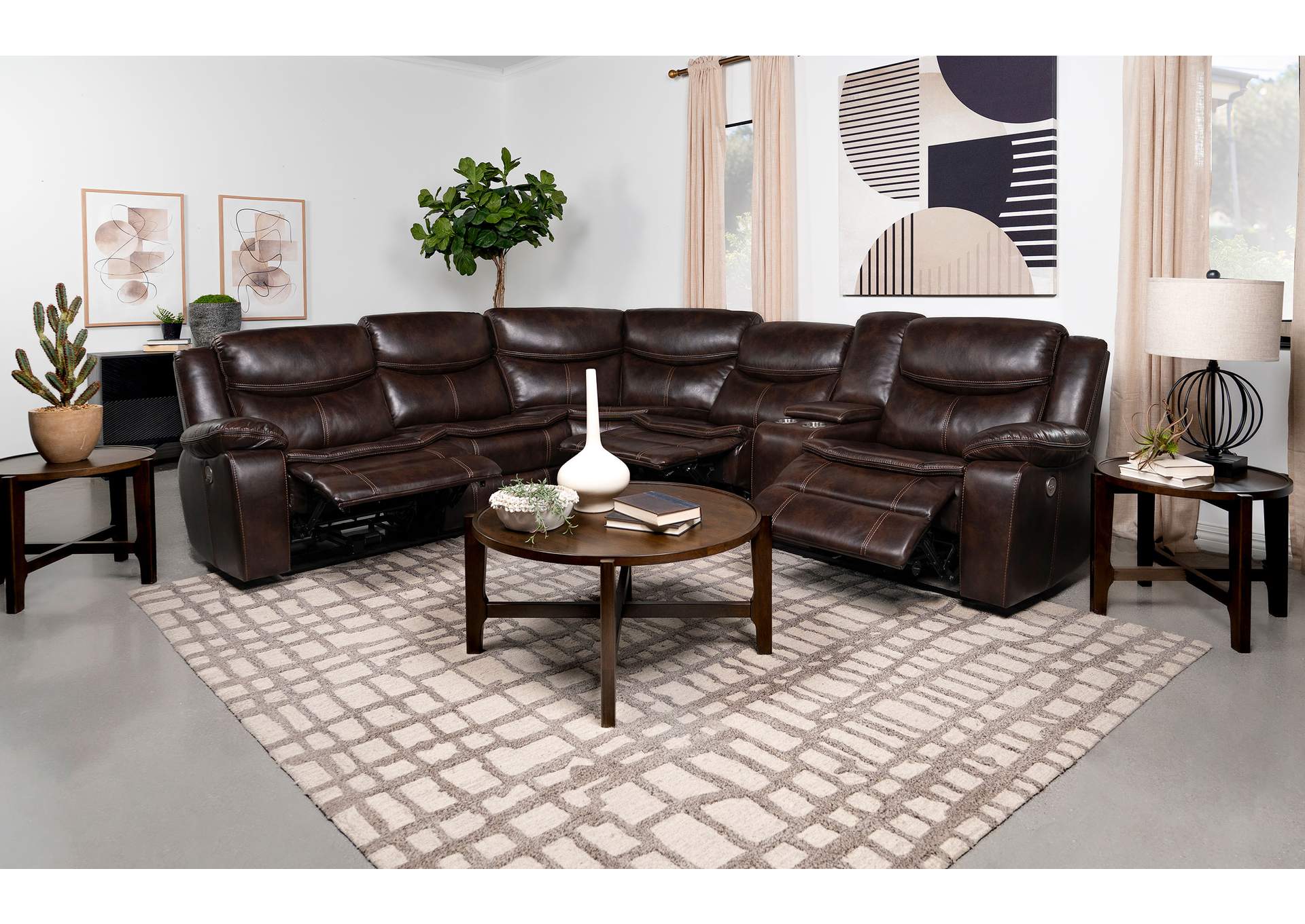 3 PC POWER SECTIONAL,Coaster Furniture