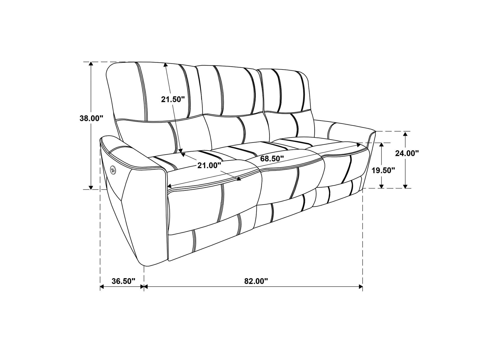 POWER SOFA,Coaster Furniture