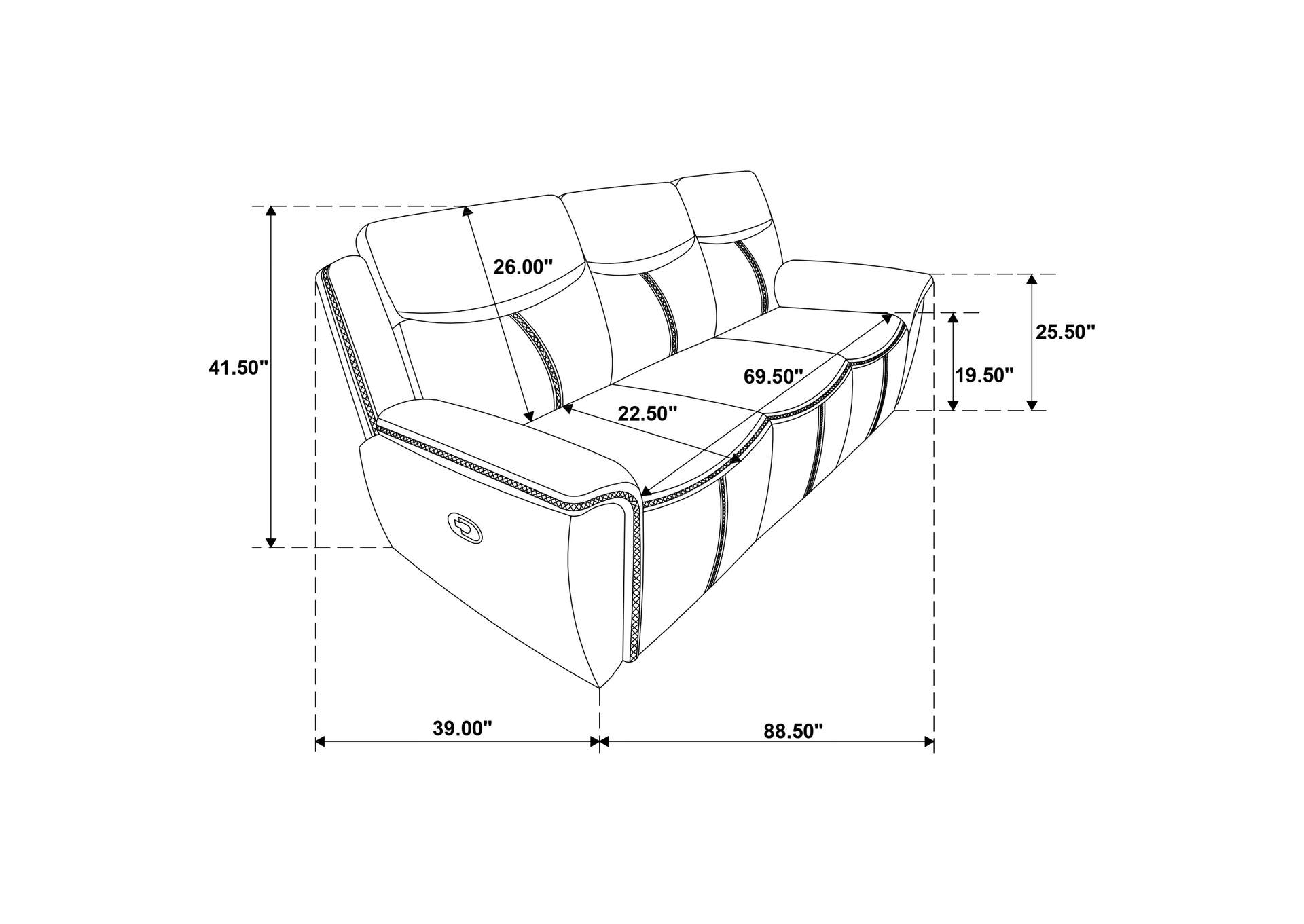 MOTION SOFA,Coaster Furniture