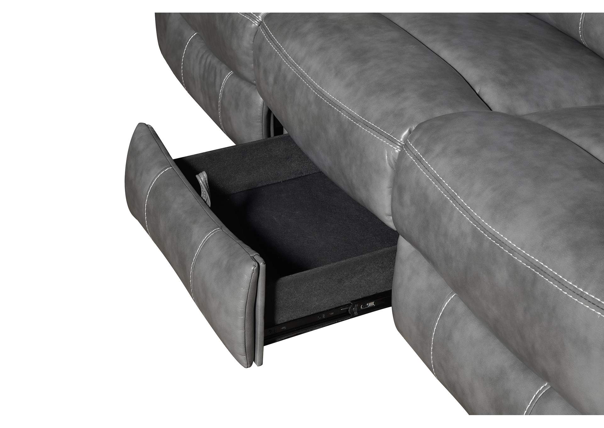 Conrad Upholstered Motion Sofa Cool Grey,Coaster Furniture