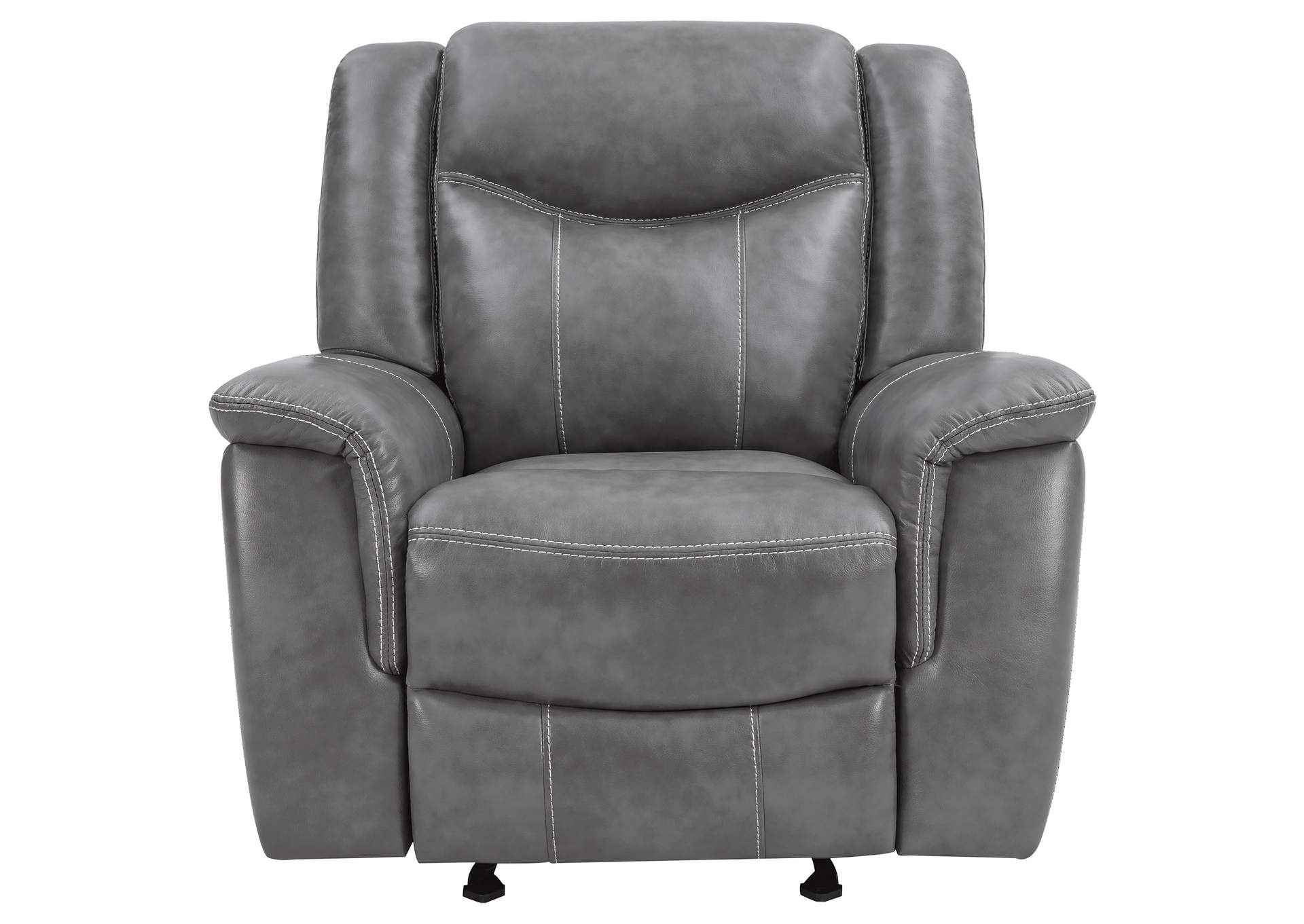 Conrad Upholstered Motion Glider Recliner Grey,Coaster Furniture