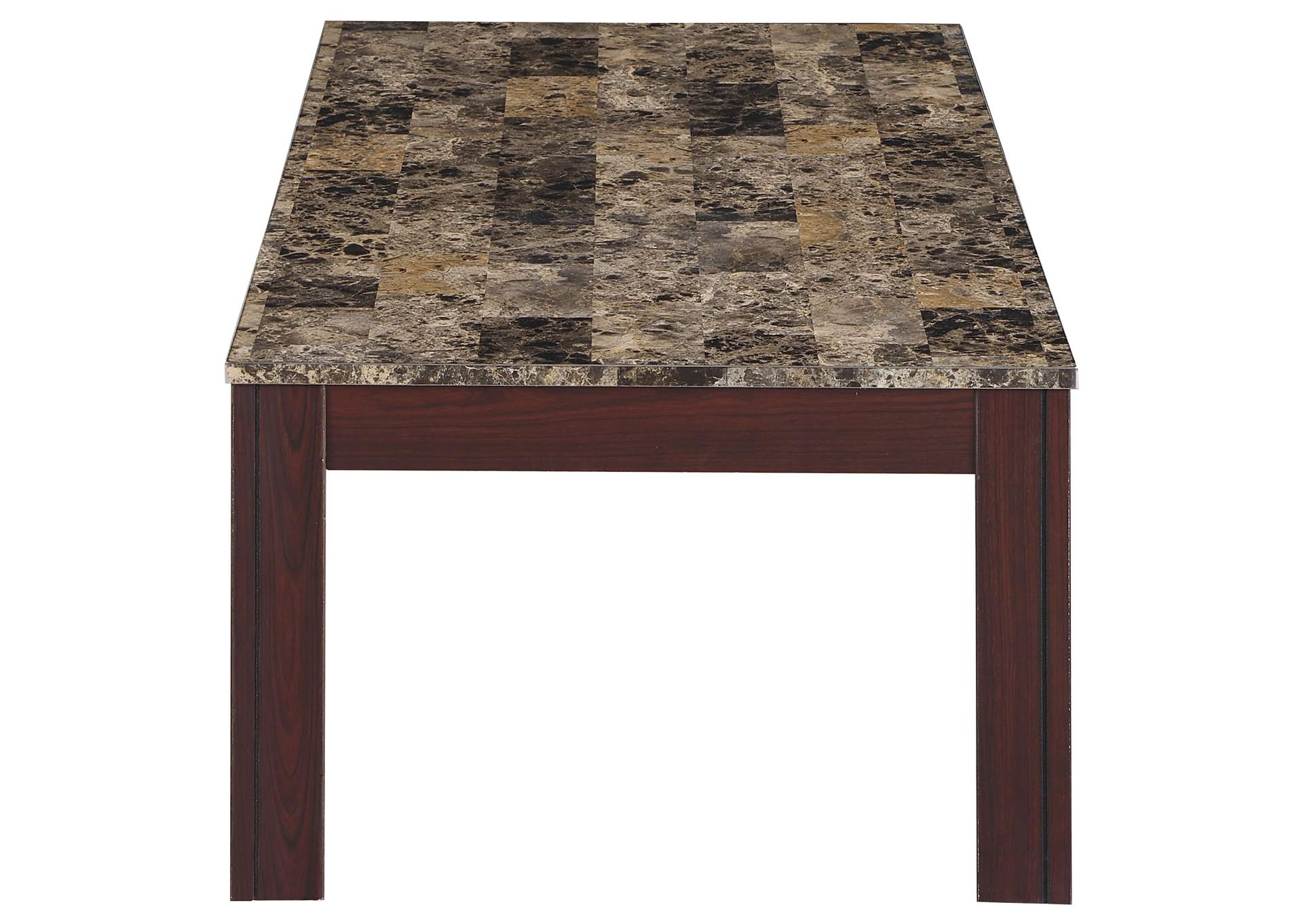 Rhodes 3-piece Faux Marble Top Occasional Set Brown,Coaster Furniture