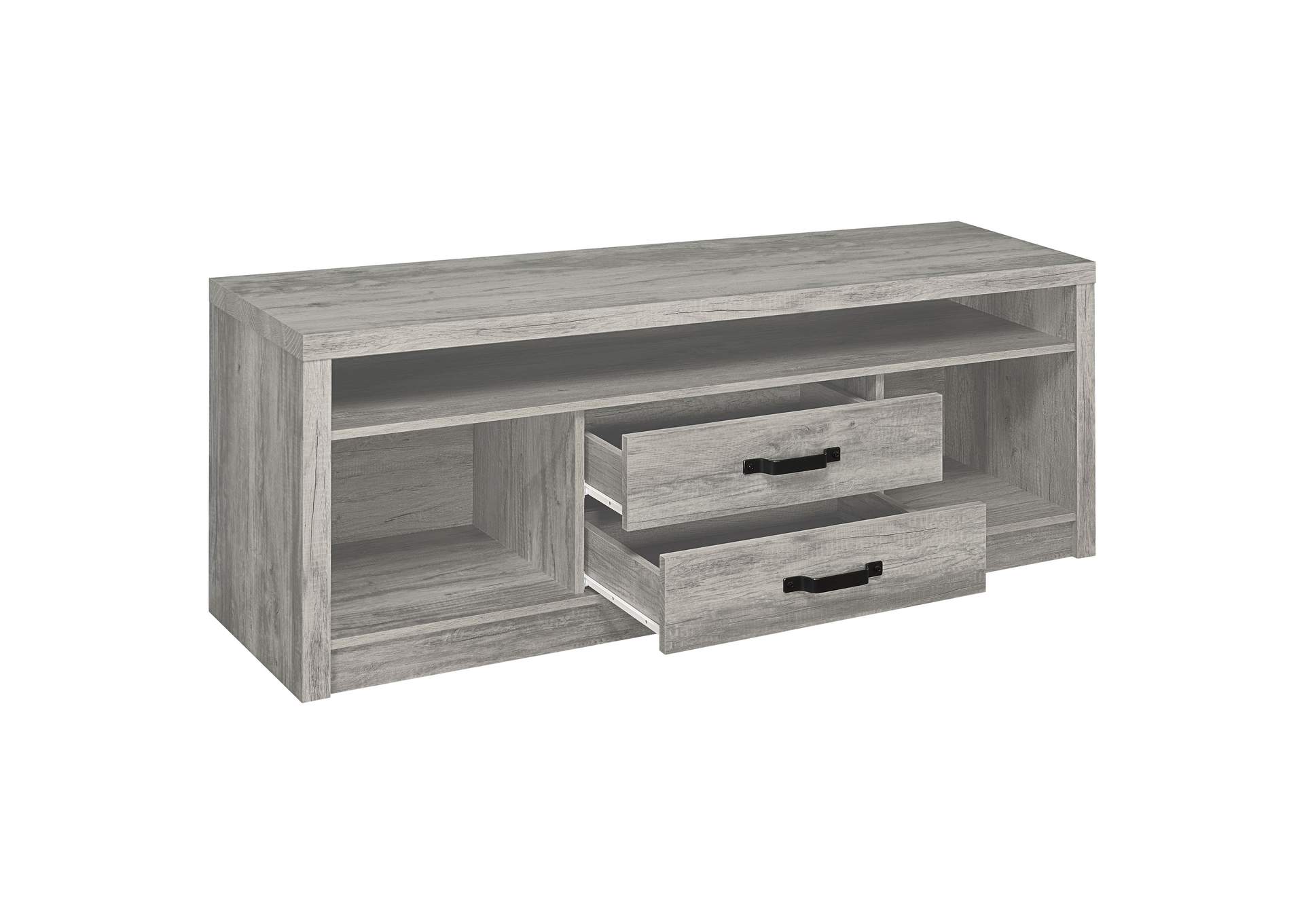 Burke 3-piece Entertainment Center Grey Driftwood,Coaster Furniture