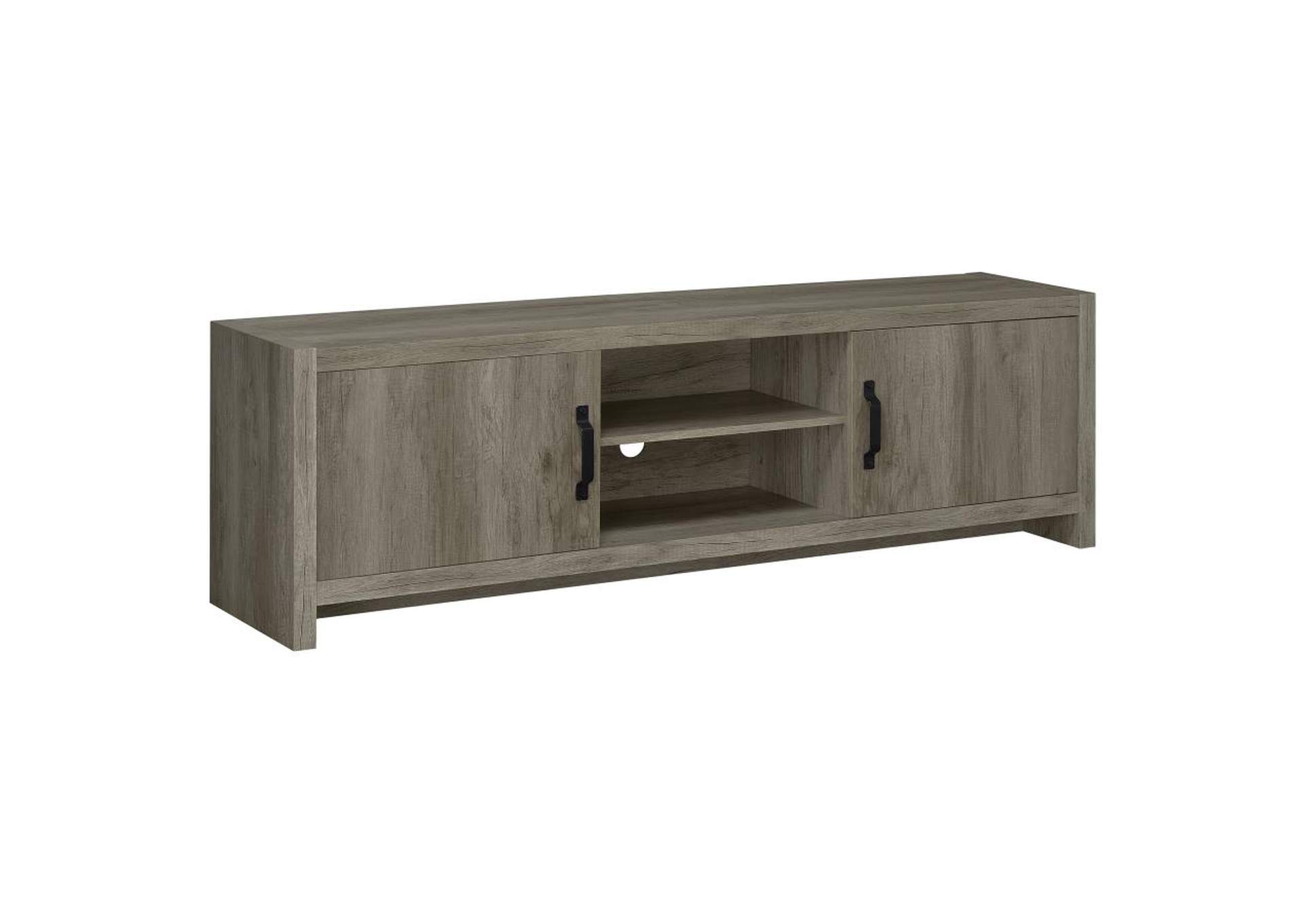Hays 2-Door Tv Console Grey Driftwood,Coaster Furniture