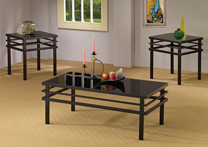 Modern Metal 3pc Occasional Table Set,ABF Coaster Furniture