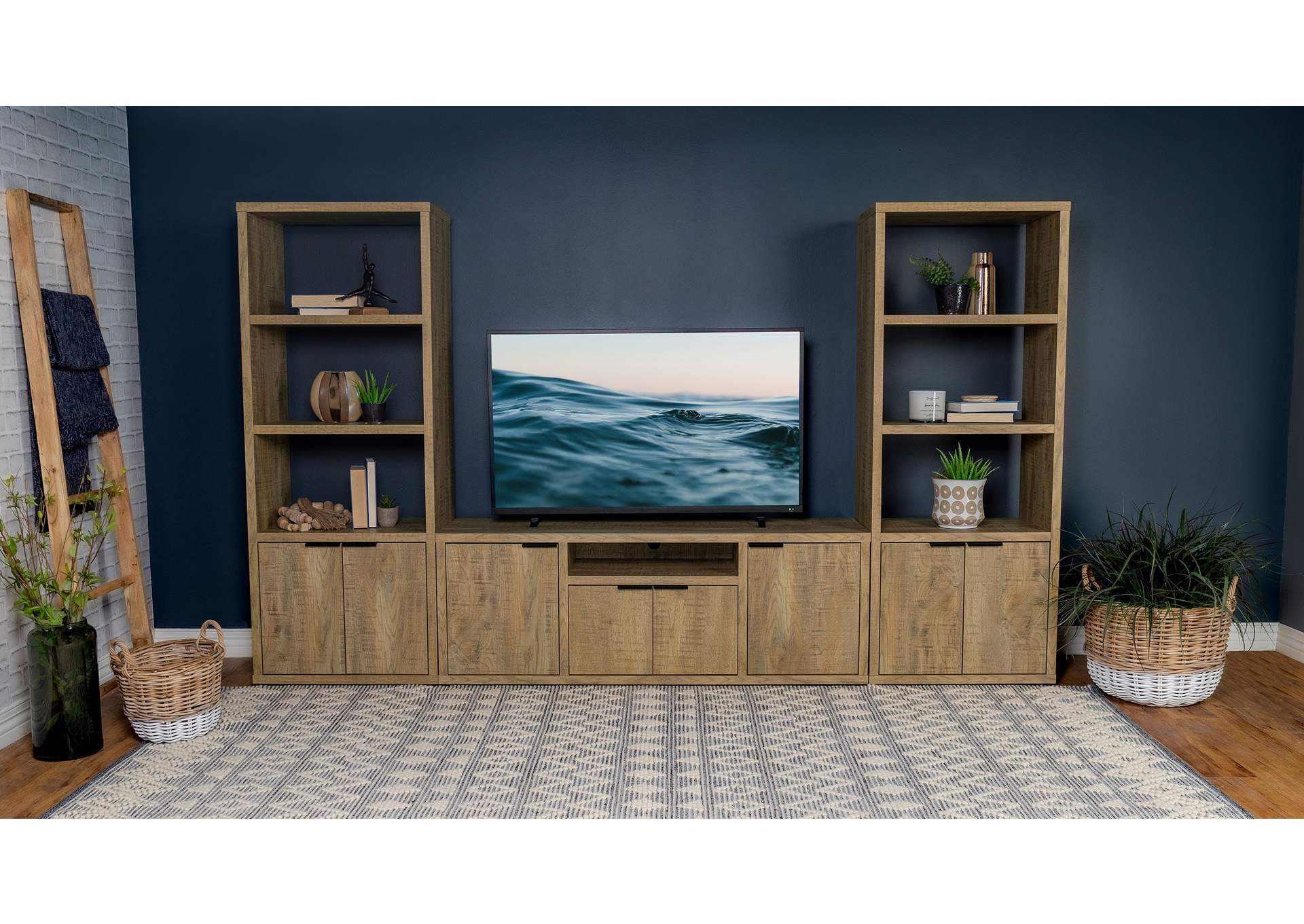 Tabby 3-piece Entertainment Center With 60" TV Stand Mango,Coaster Furniture