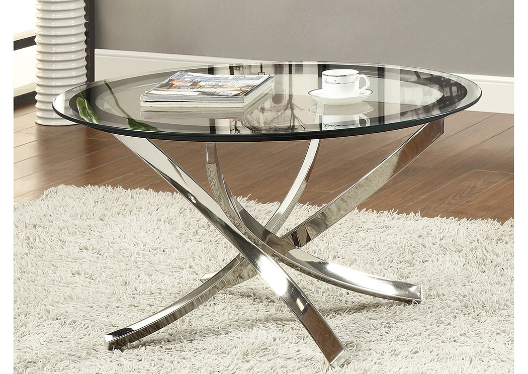 Chrome and Black Table,ABF Coaster Furniture
