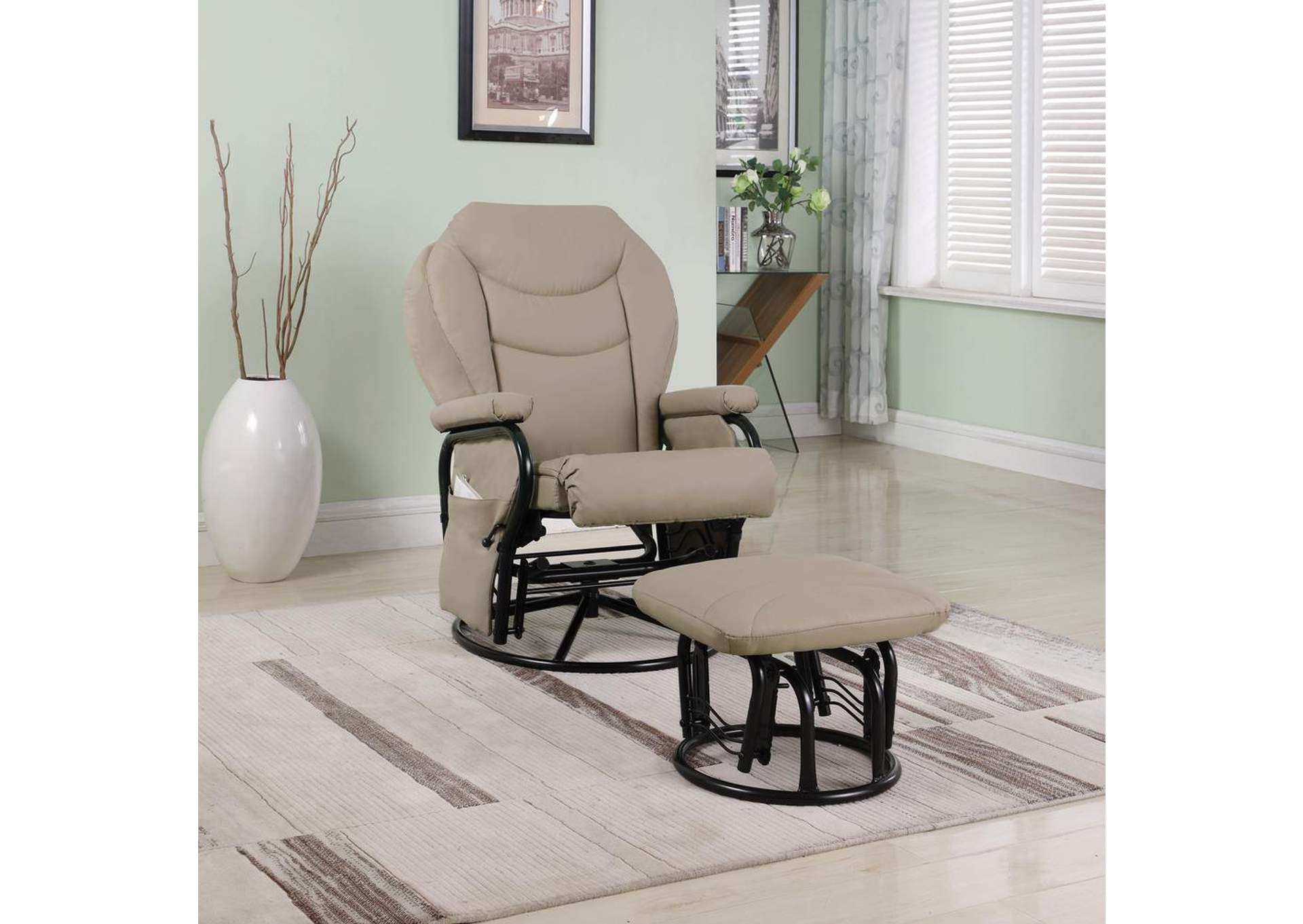 Bone Glider & Ottoman,ABF Coaster Furniture