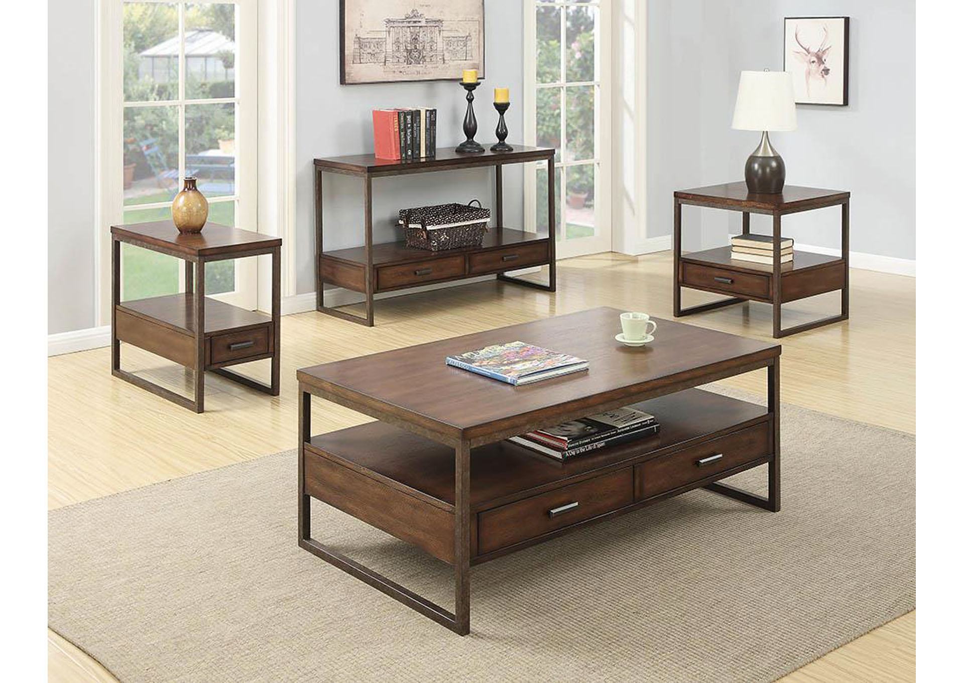 Light Brown  Sofa Table,ABF Coaster Furniture