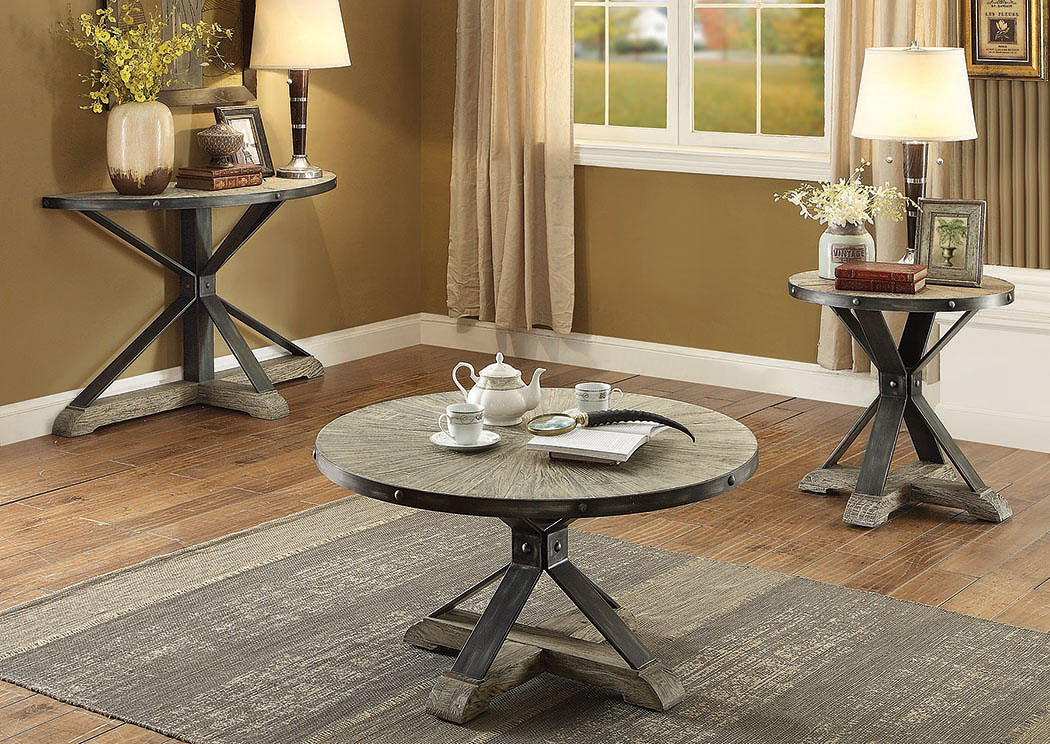 Weathered Grey Coffee Table Set,ABF Coaster Furniture