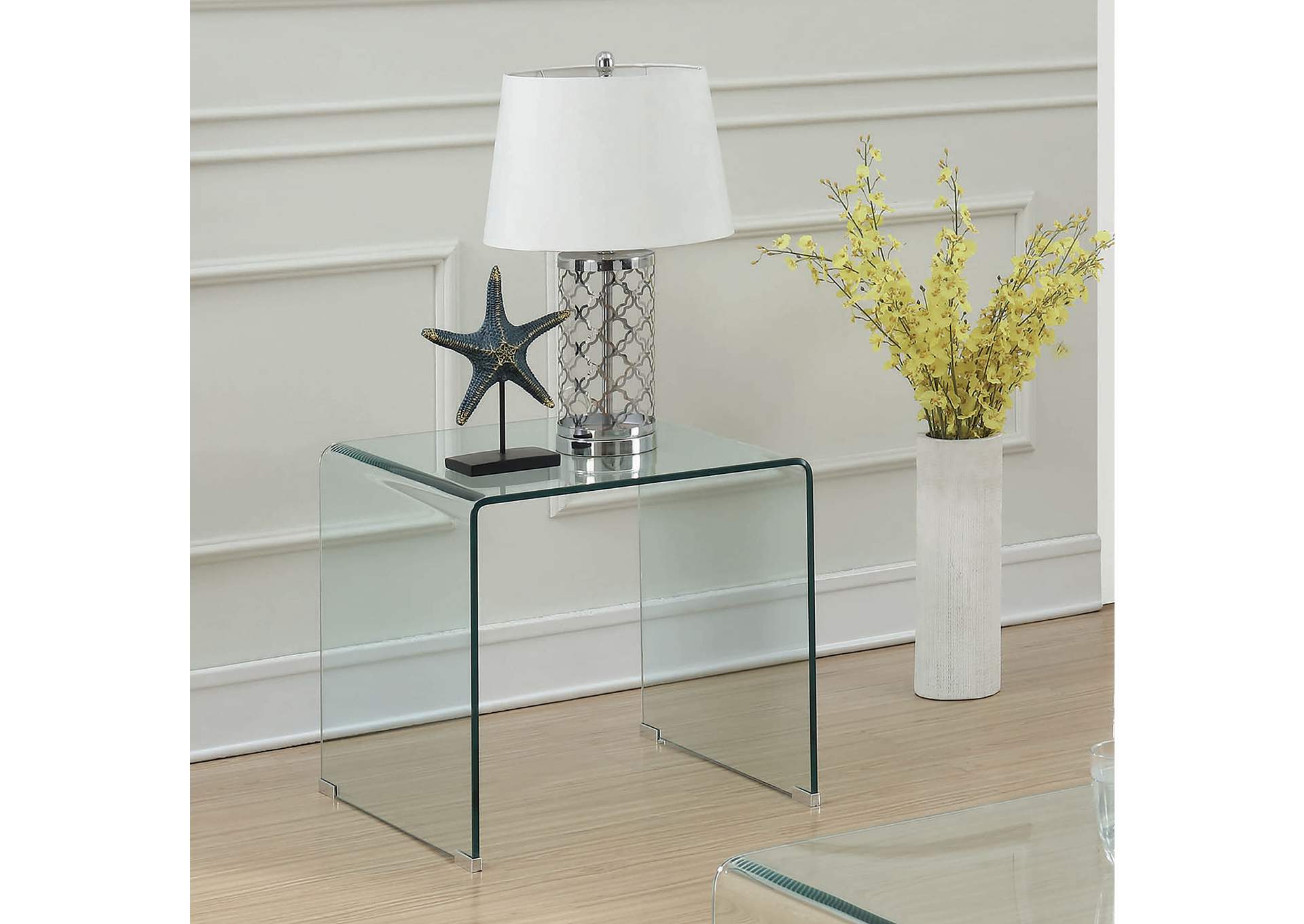 Ripley Square End Table Clear,Coaster Furniture