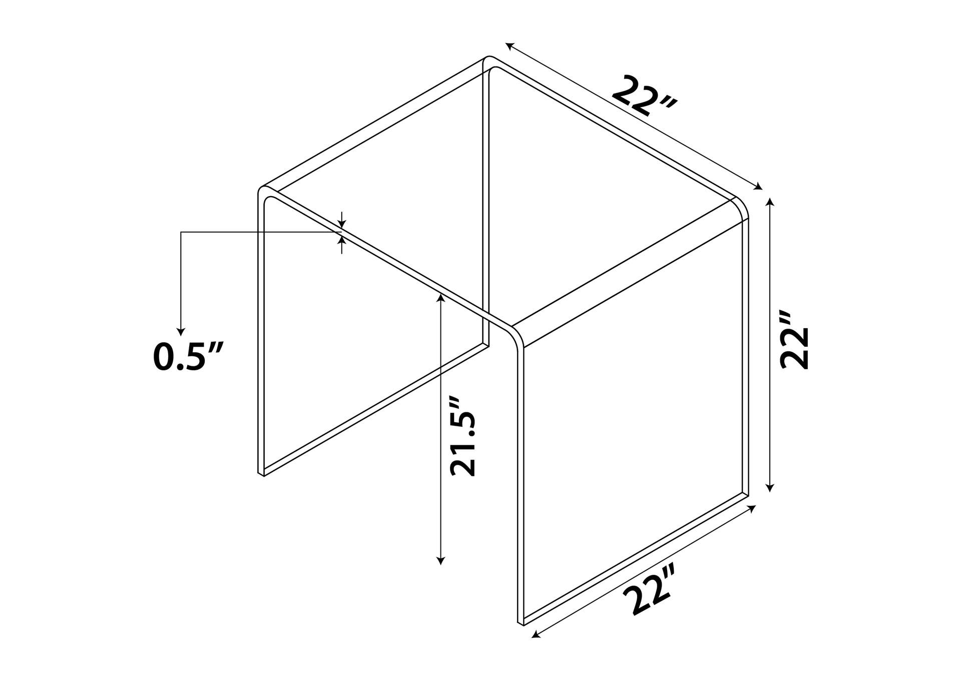 Ripley Square End Table Clear,Coaster Furniture