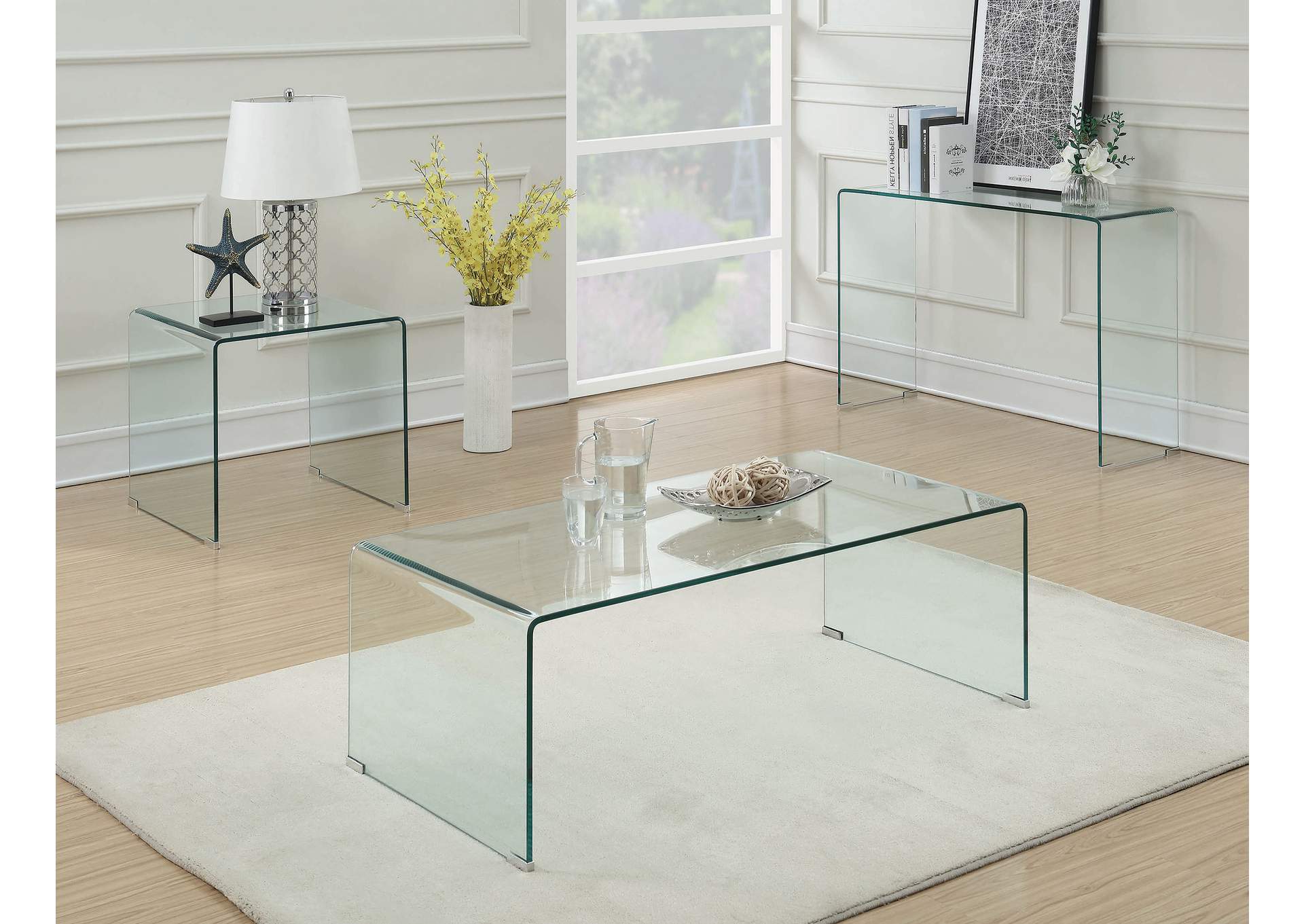 Ripley Square End Table Clear,Coaster Furniture