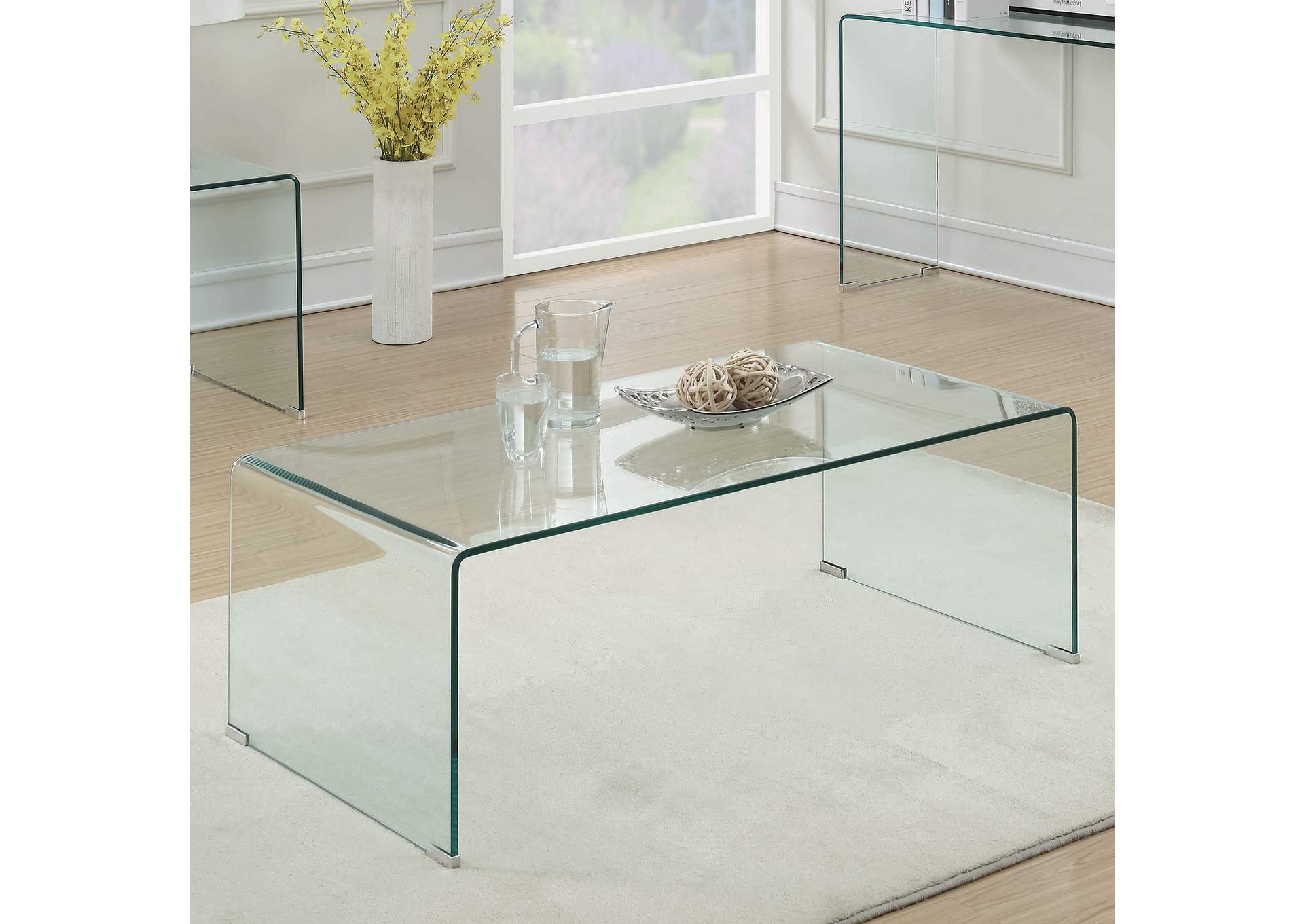 Ripley Rectangular Coffee Table Clear,Coaster Furniture