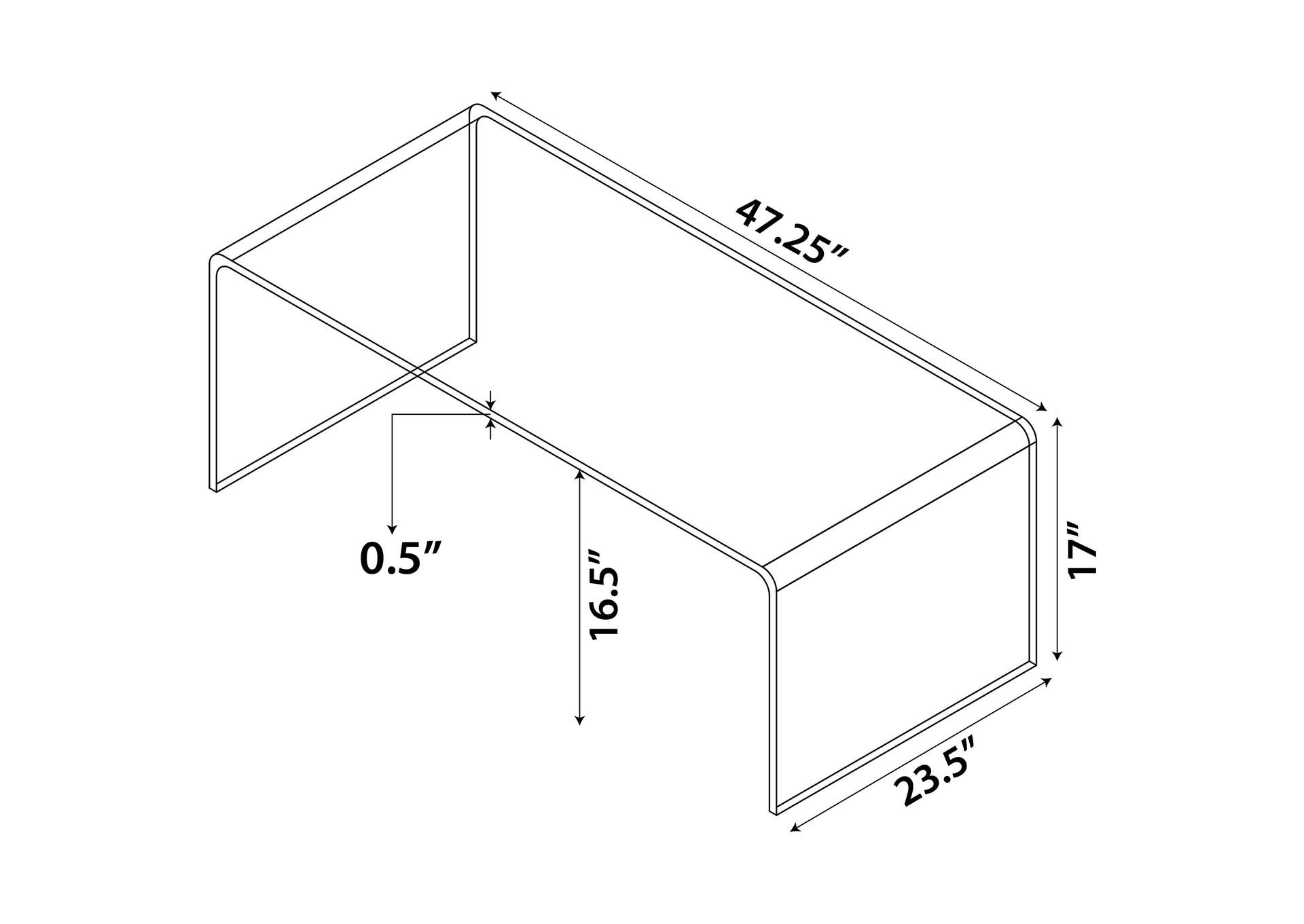 Ripley Rectangular Coffee Table Clear,Coaster Furniture