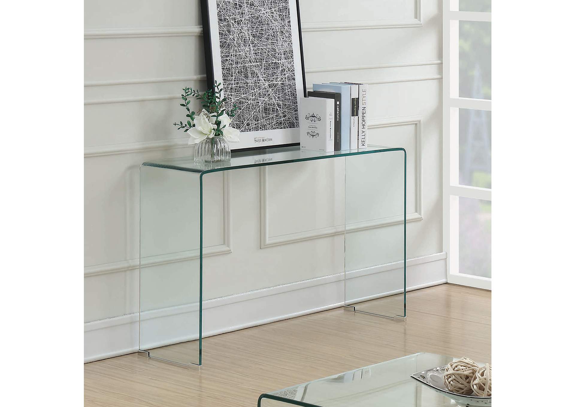 Ripley Rectangular Sofa Table Clear,Coaster Furniture