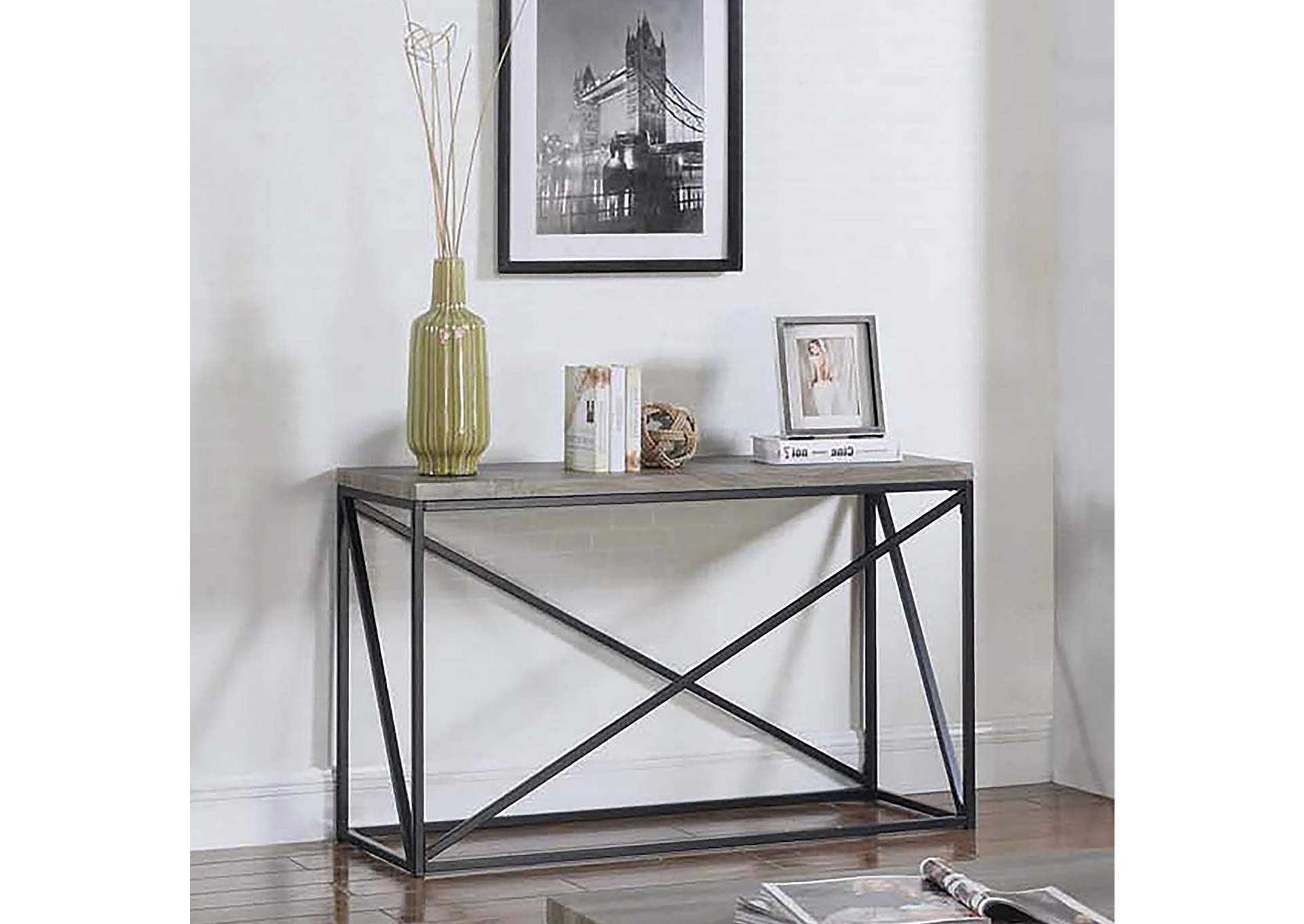 Birdie Rectangular Sofa Table Sonoma Grey,Coaster Furniture