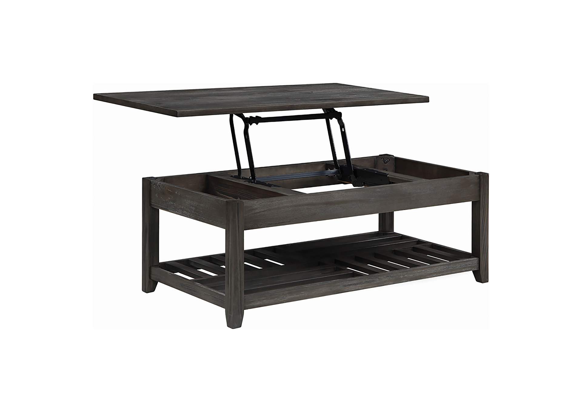 Cliffview Lift Top Coffee Table with Storage Cavities Grey,Coaster Furniture