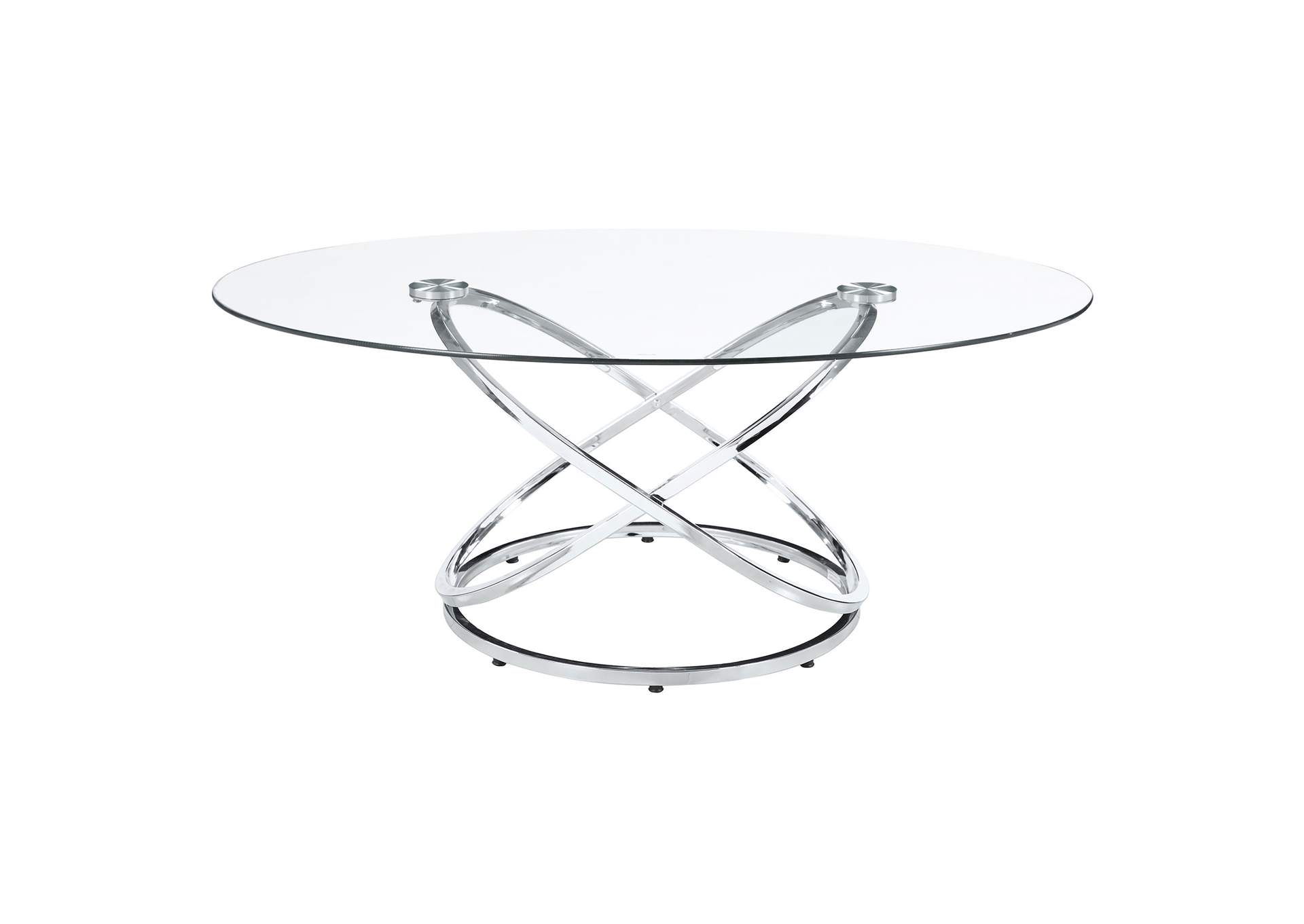 Warren 3-piece Occasional Set Chrome and Clear,Coaster Furniture