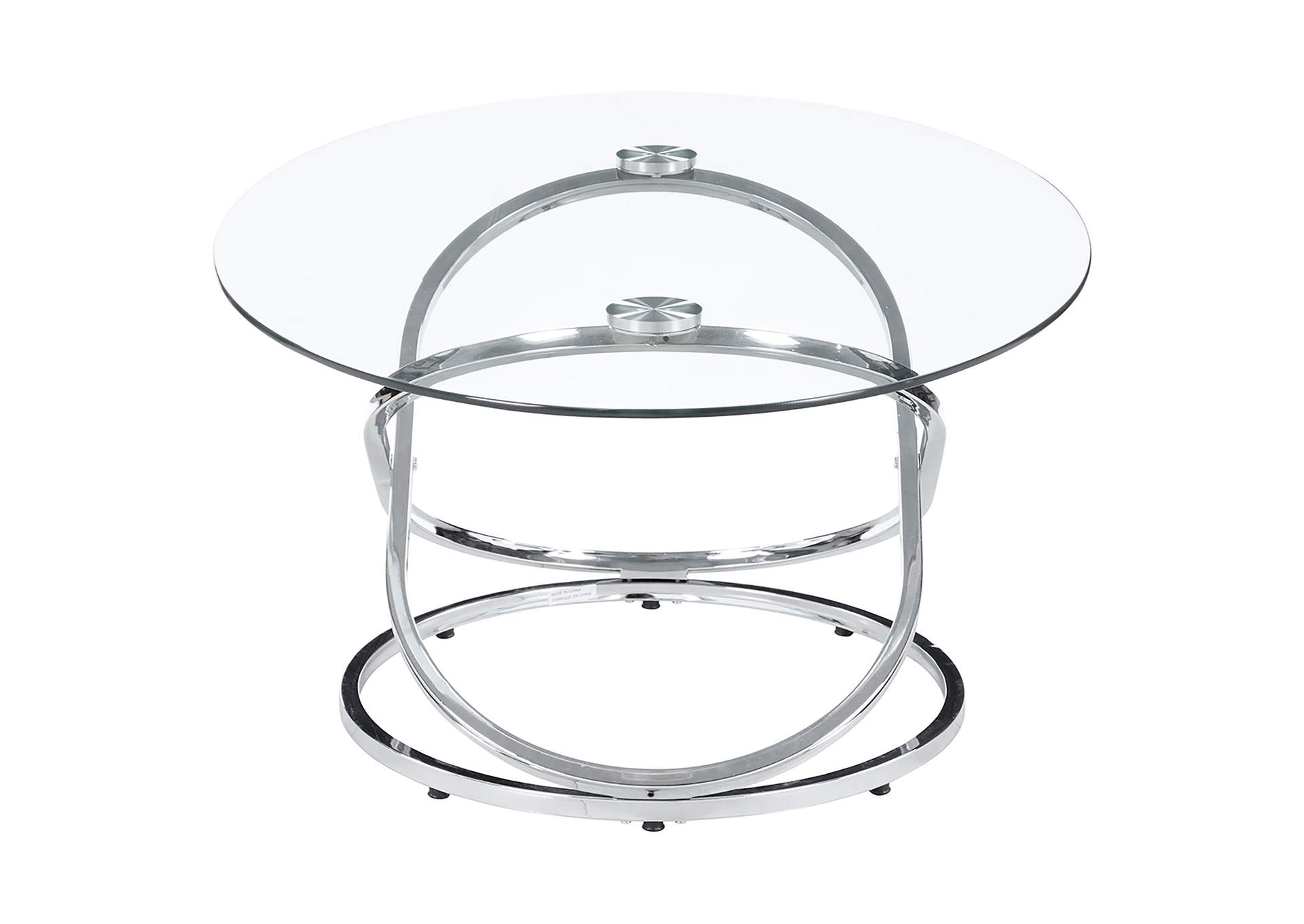 Warren 3-piece Occasional Set Chrome and Clear,Coaster Furniture