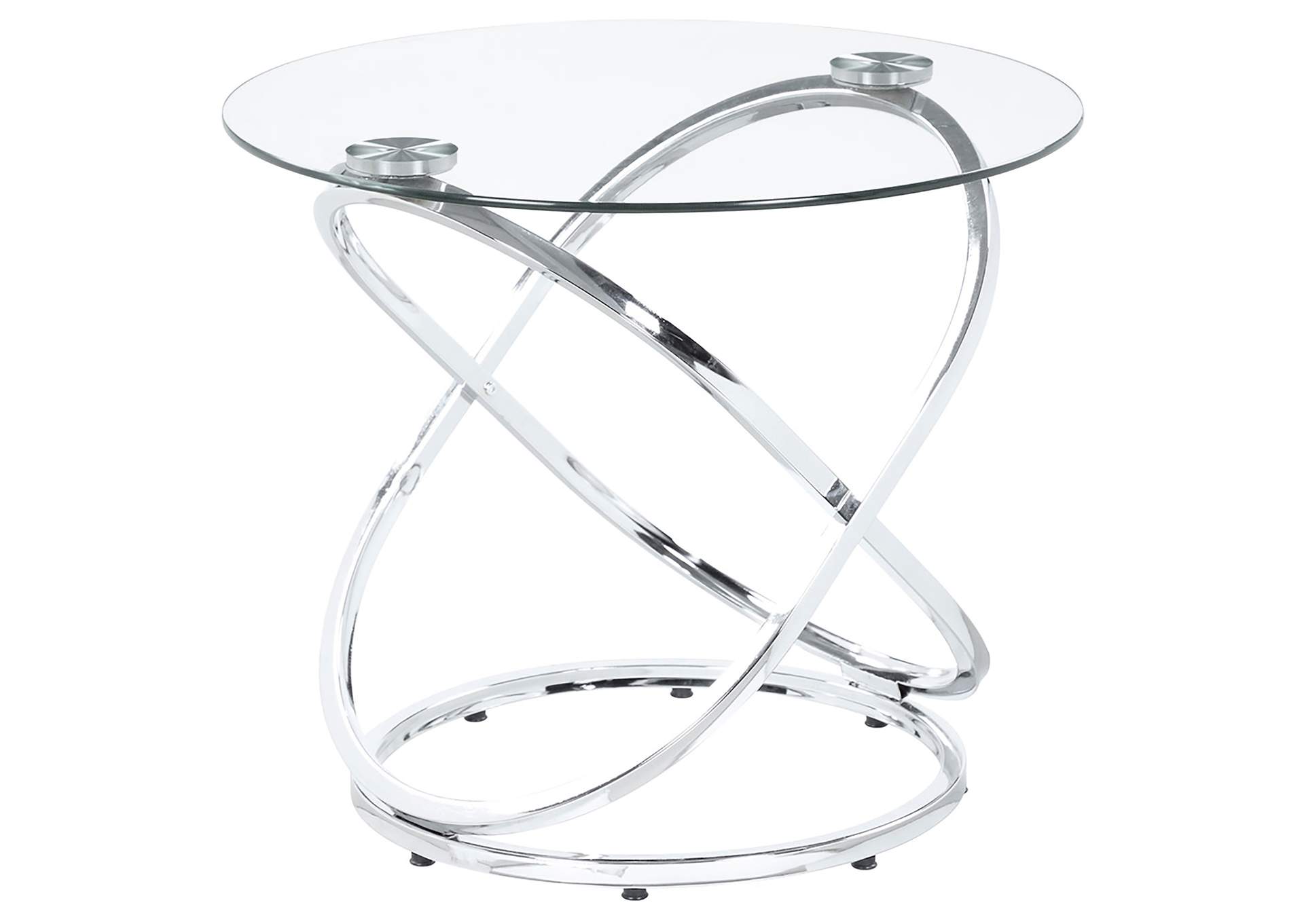 Warren 3-piece Occasional Set Chrome and Clear,Coaster Furniture