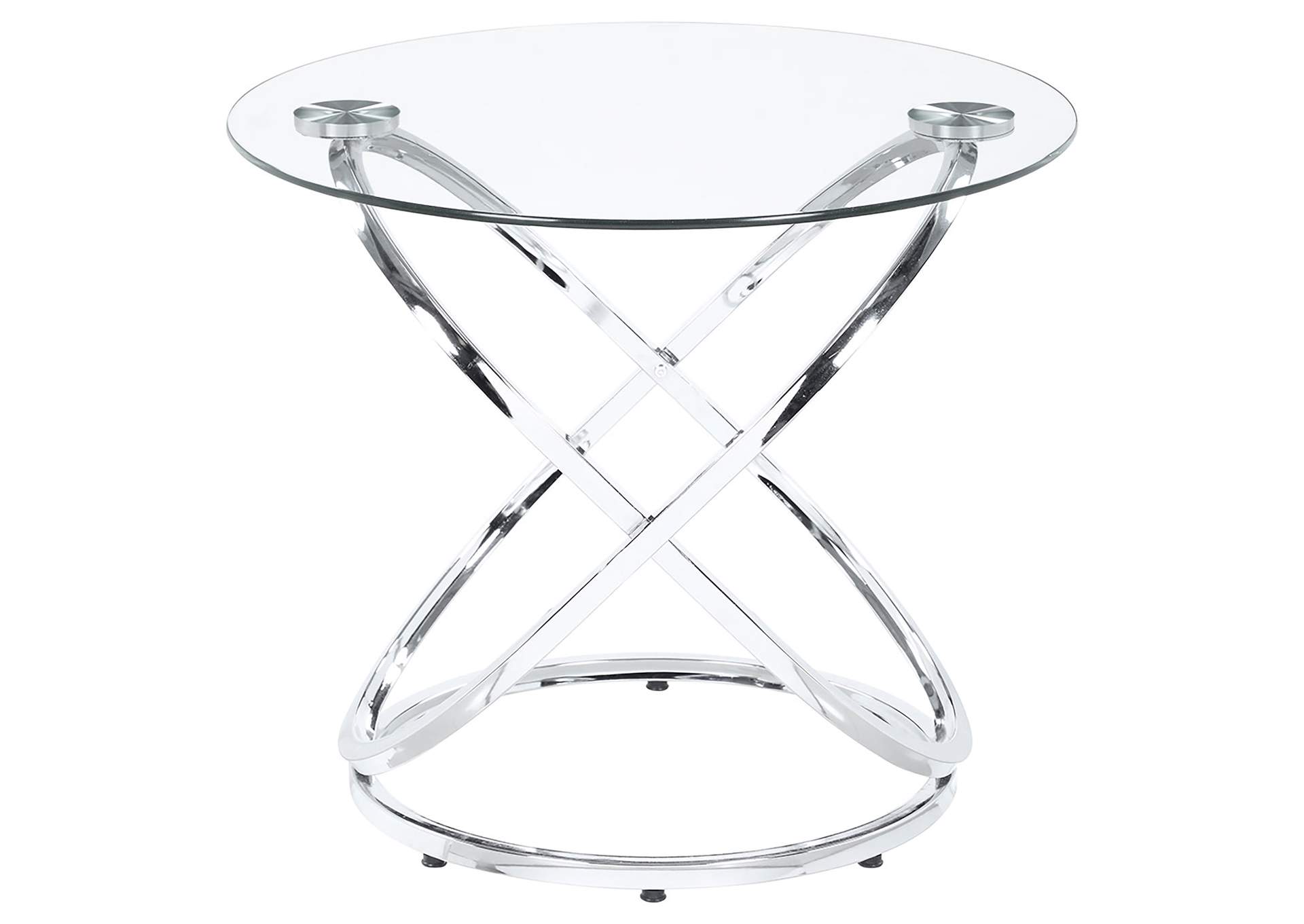 Warren 3-piece Occasional Set Chrome and Clear,Coaster Furniture