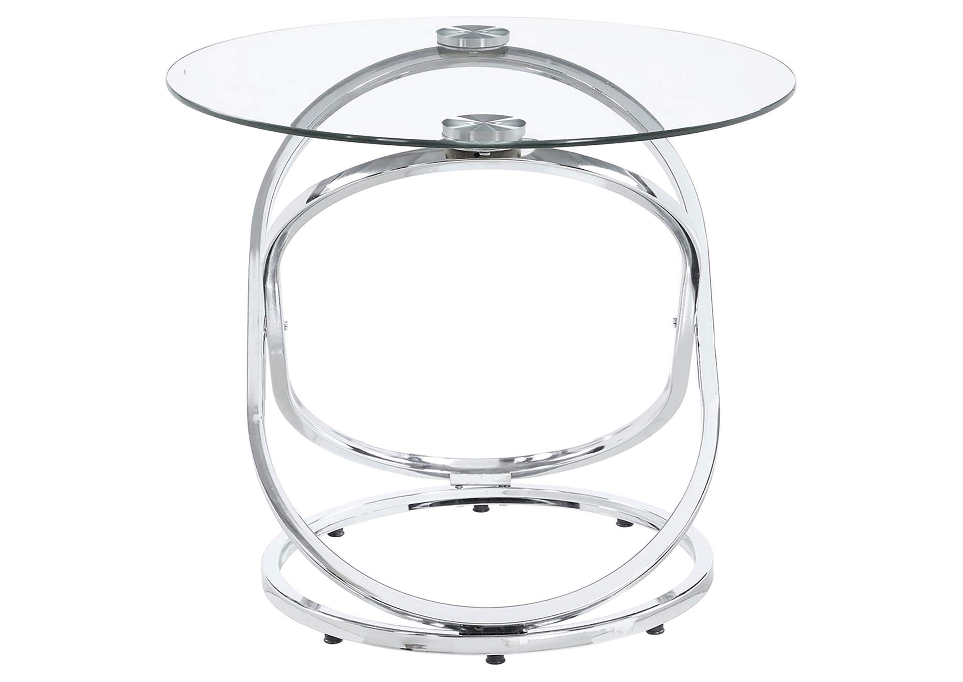 Warren 3-piece Occasional Set Chrome and Clear,Coaster Furniture