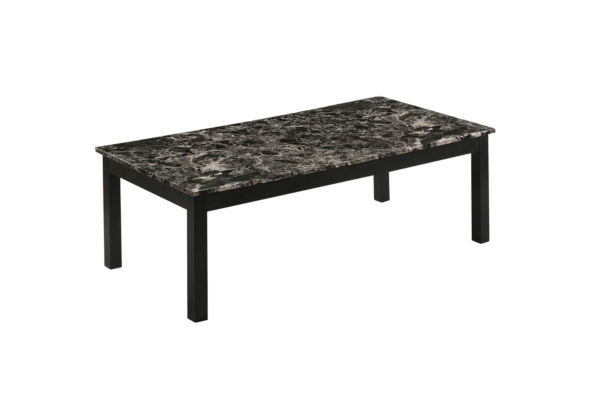 Darius Faux Marble Rectangle 3-piece Occasional Table Set Black,Coaster Furniture