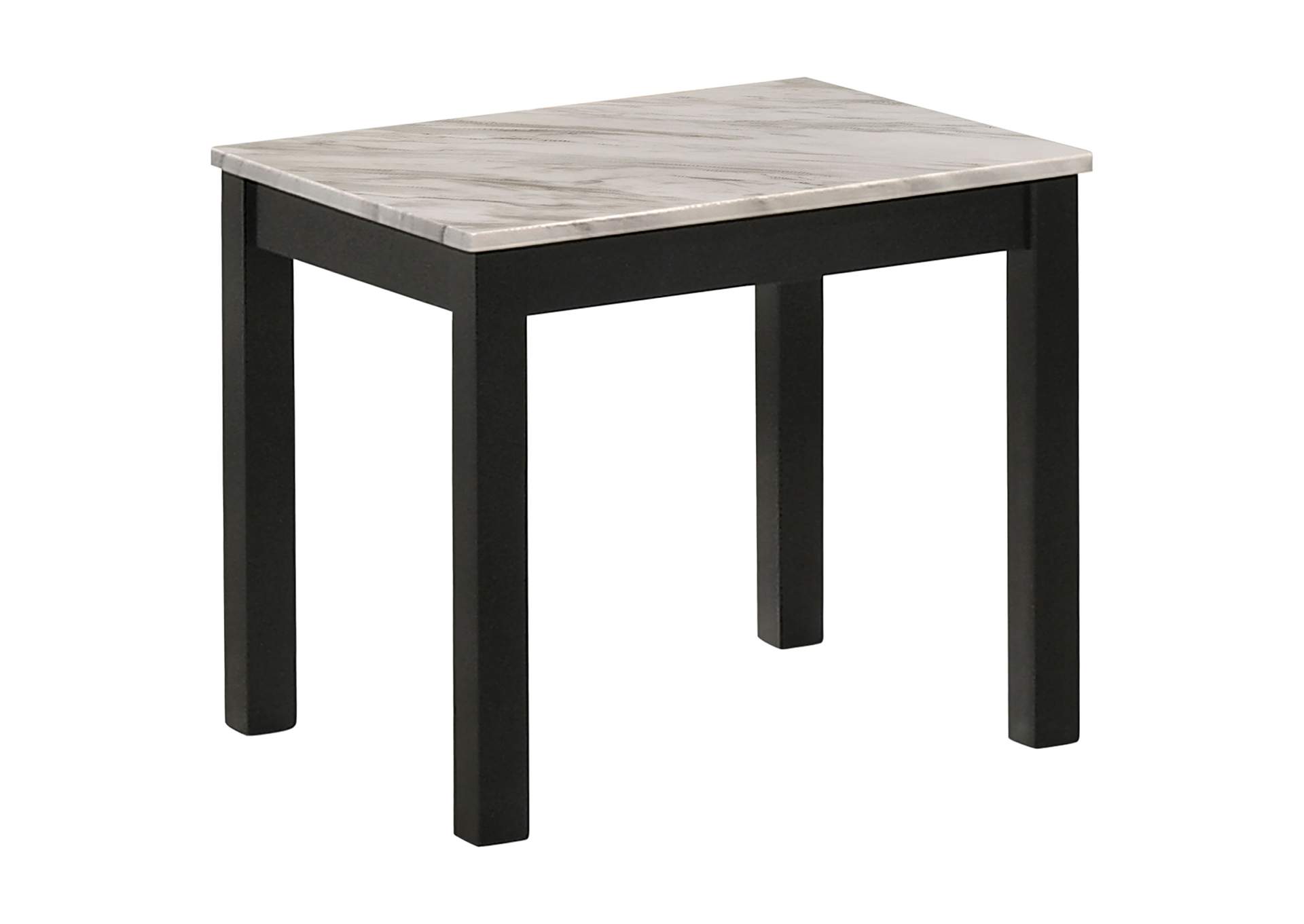 Bates Faux Marble 3-piece Occasional Table Set White and Black,Coaster Furniture